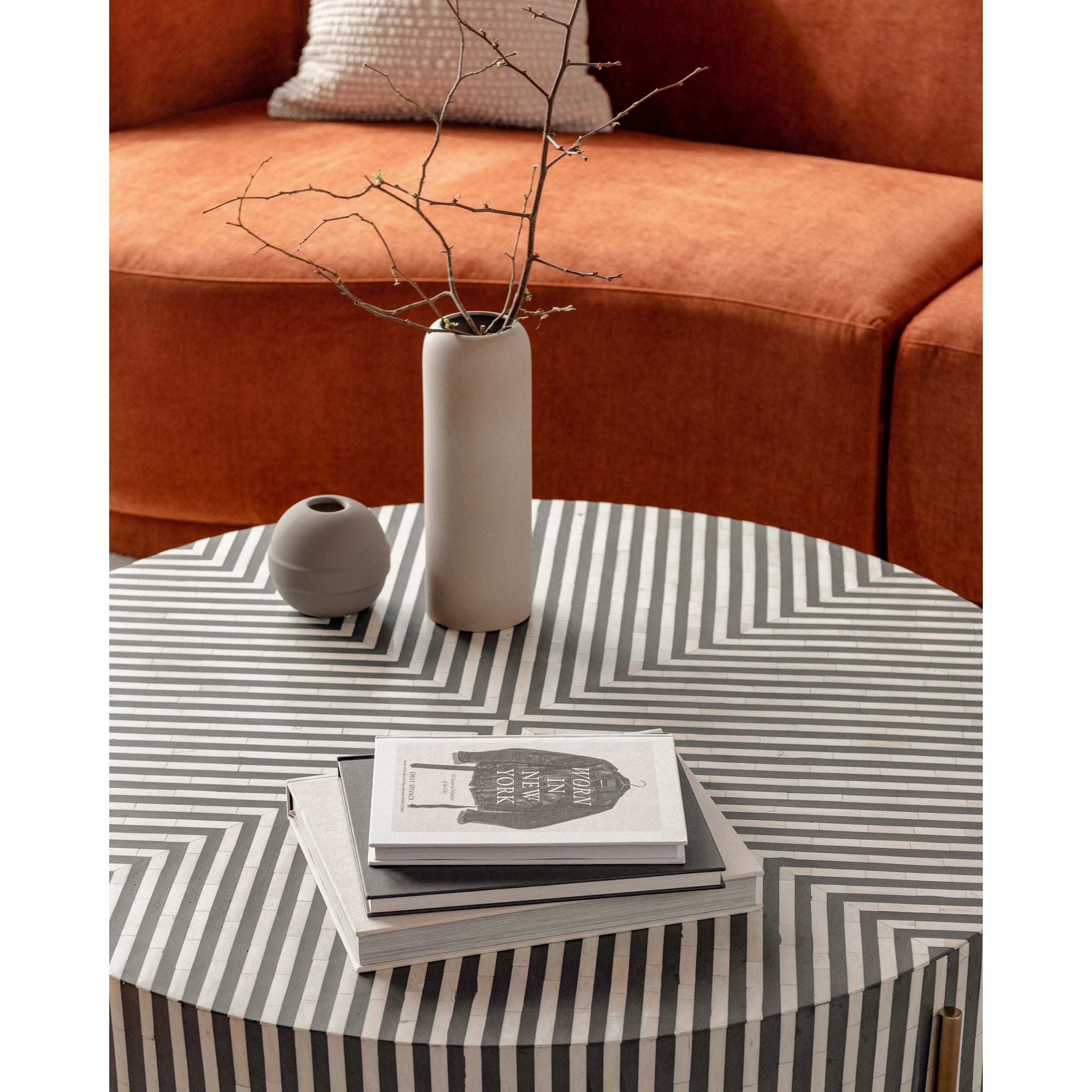 Moes Chameau Large Coffee Table Black and White GZ-1151-37