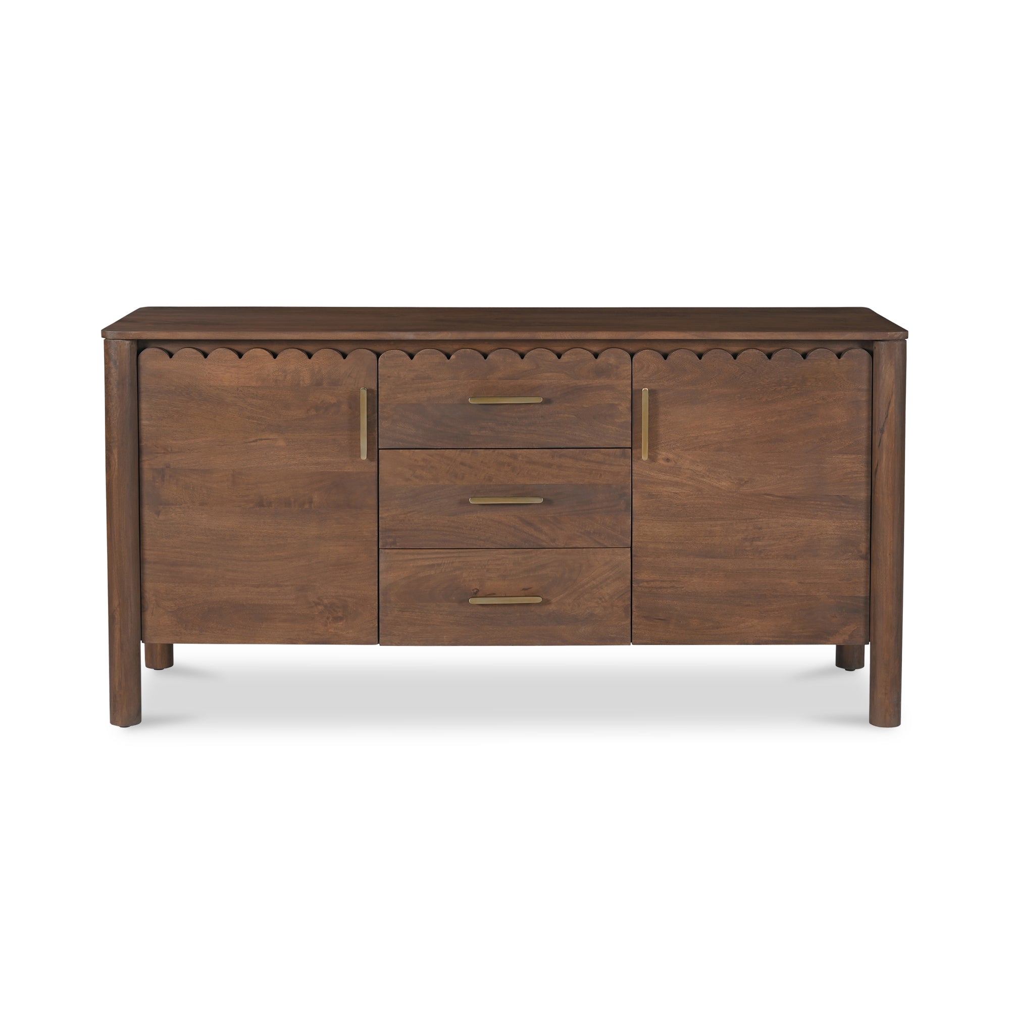 Moes Wiley 3 Drawer Sideboard Vintage Brown GZ-1164-03