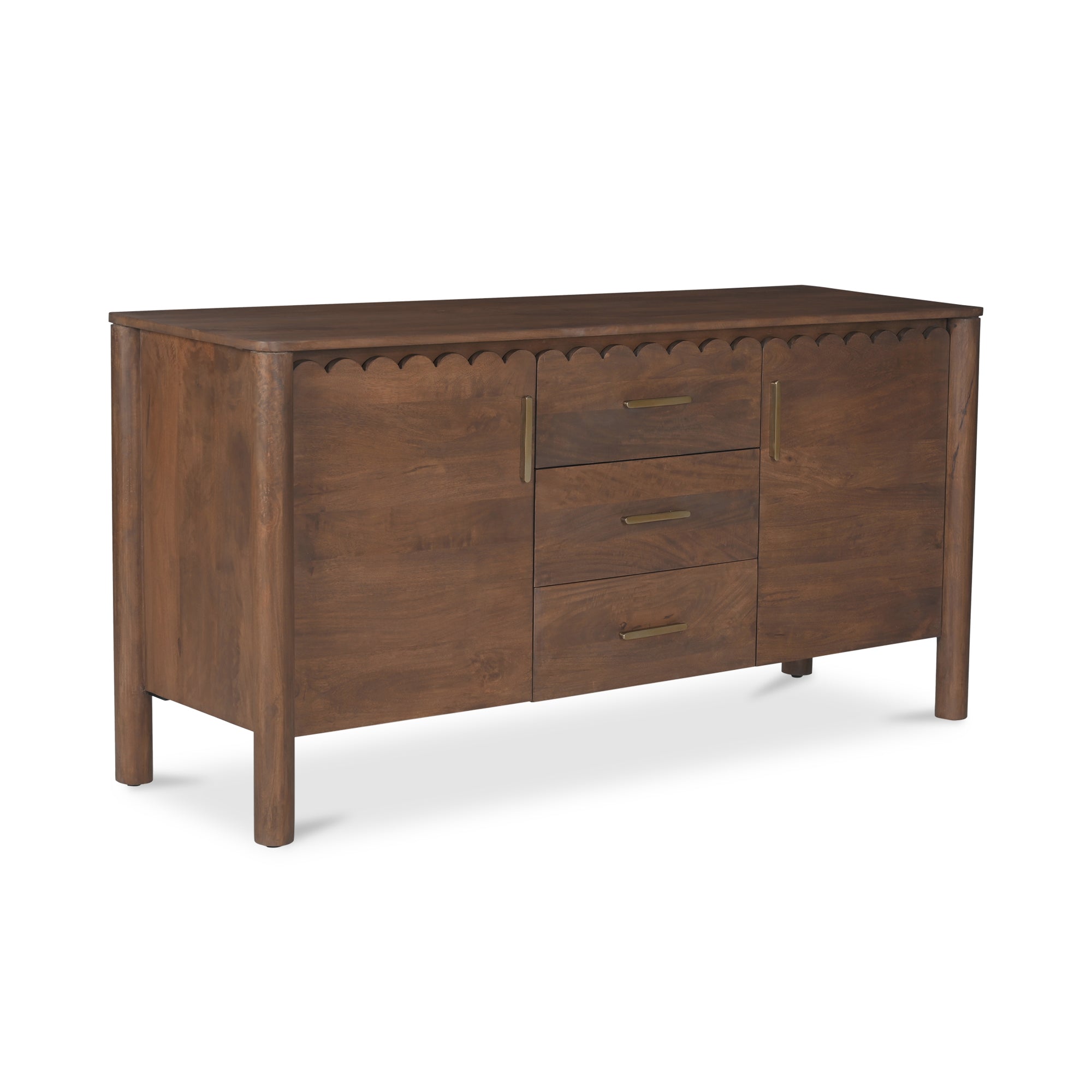 Moes Wiley 3 Drawer Sideboard Vintage Brown GZ-1164-03