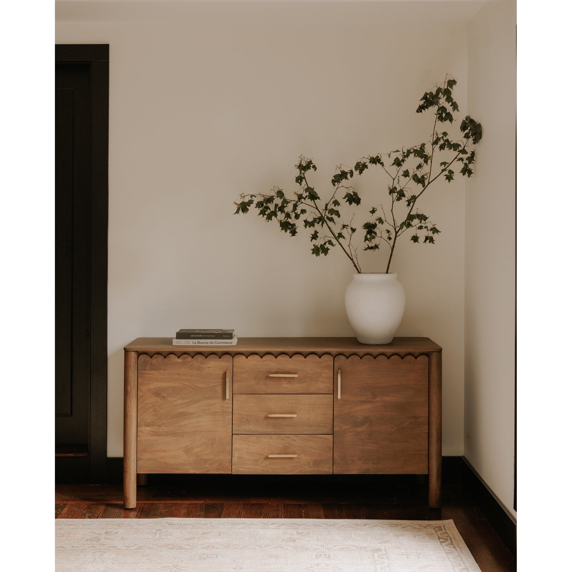 Moes Wiley 3 Drawer Sideboard Vintage Brown GZ-1164-03
