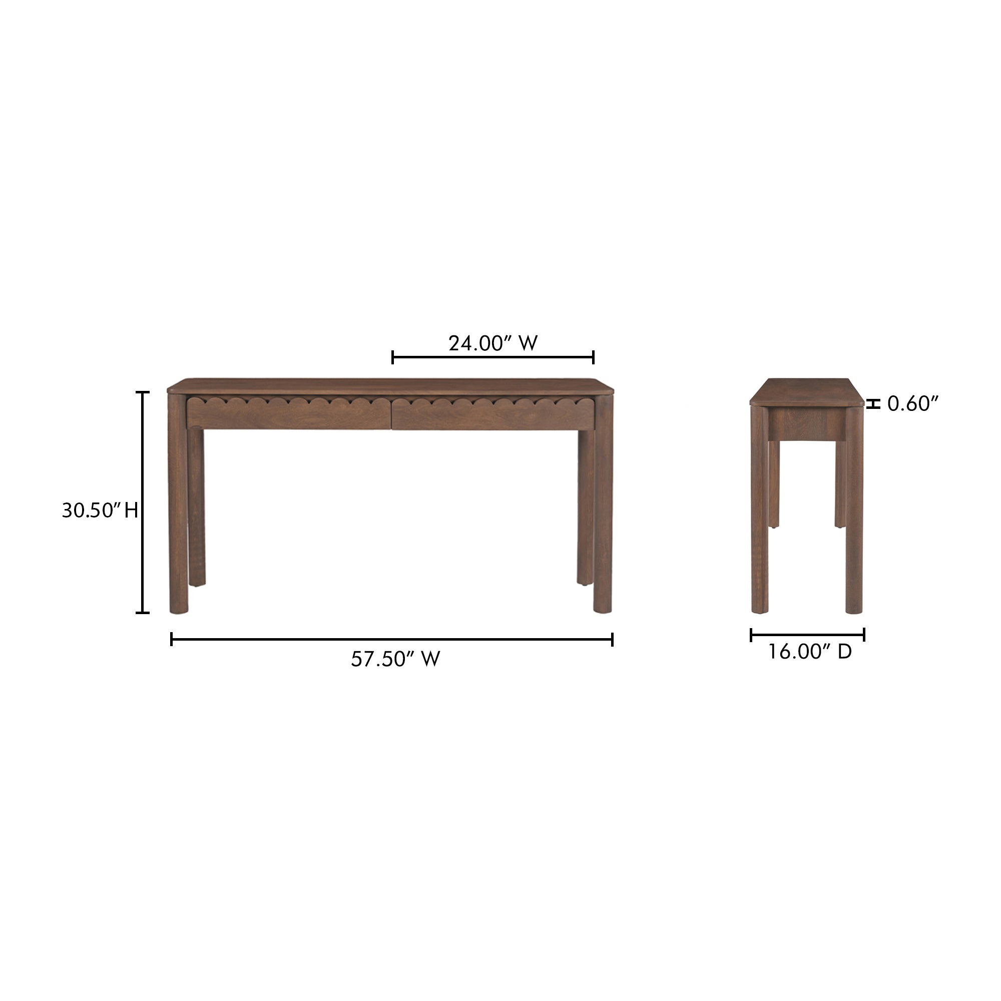 Moes Wiley Console Table Vintage Brown GZ-1168-03