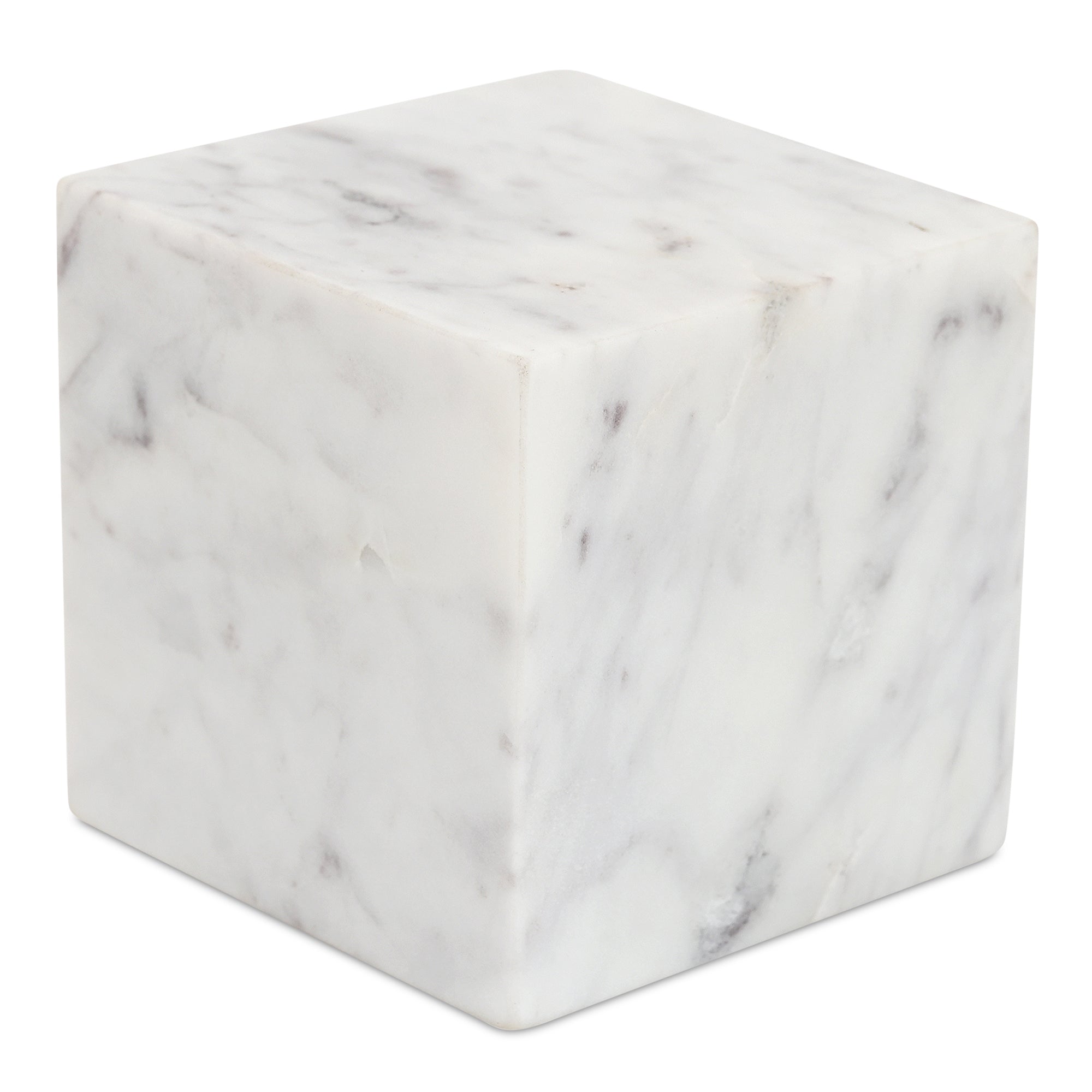 Moes Cora Cube Tabletop Accent Banswara Purple White Marble GZ-1172-18