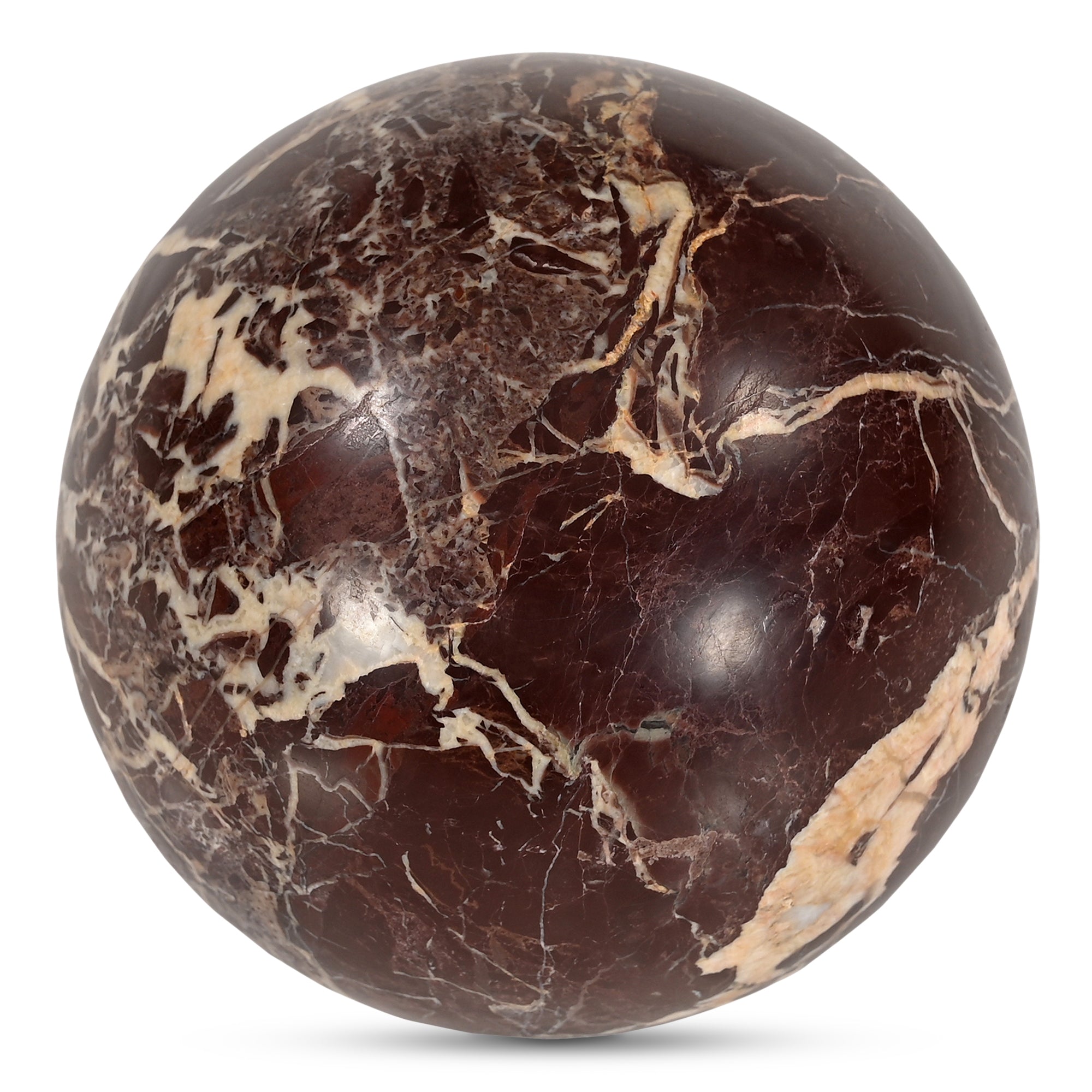 Moes Odessa Sphere Tabletop Accent Red Levanto Marble GZ-1173-22