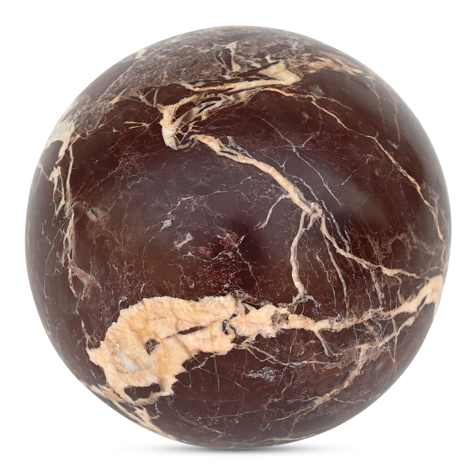 Moes Odessa Sphere Tabletop Accent Red Levanto Marble GZ-1173-22