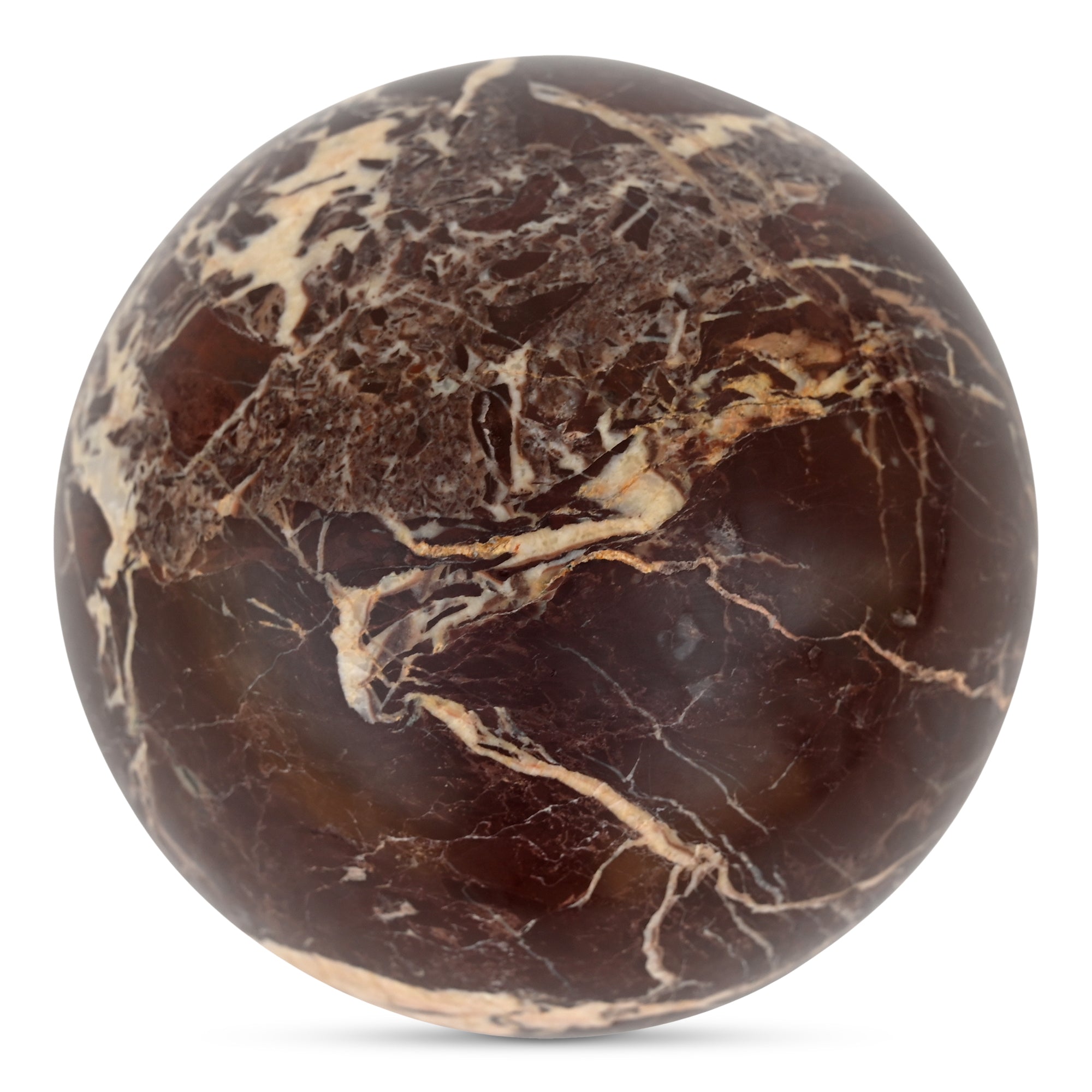 Moes Odessa Sphere Tabletop Accent Red Levanto Marble GZ-1173-22