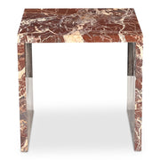 Moes Rosa Accent Table Rosso Levanto Marble GZ-1181-06-0