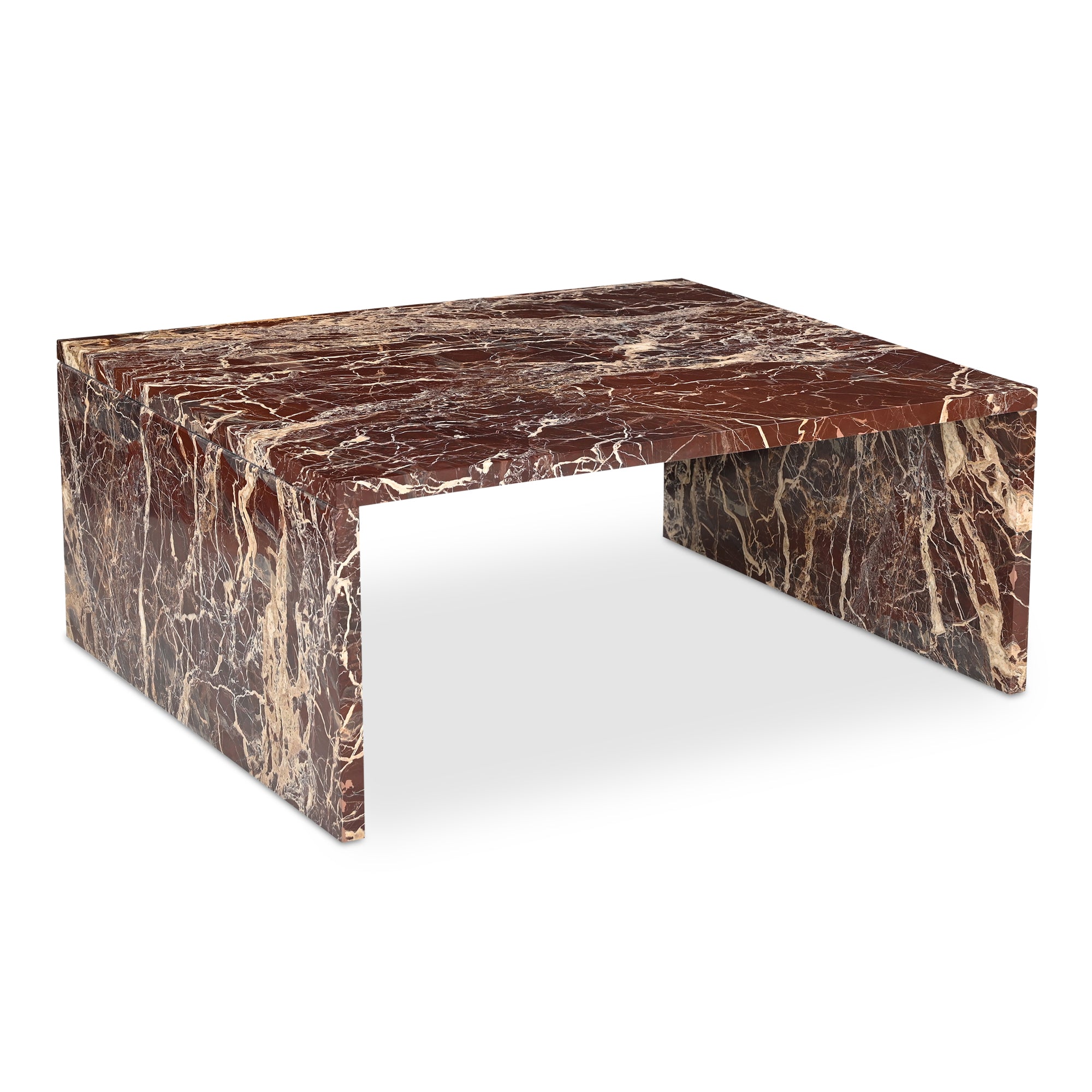 Moes Rosa Coffee Table Rosso Levanto Marble GZ-1182-06-0