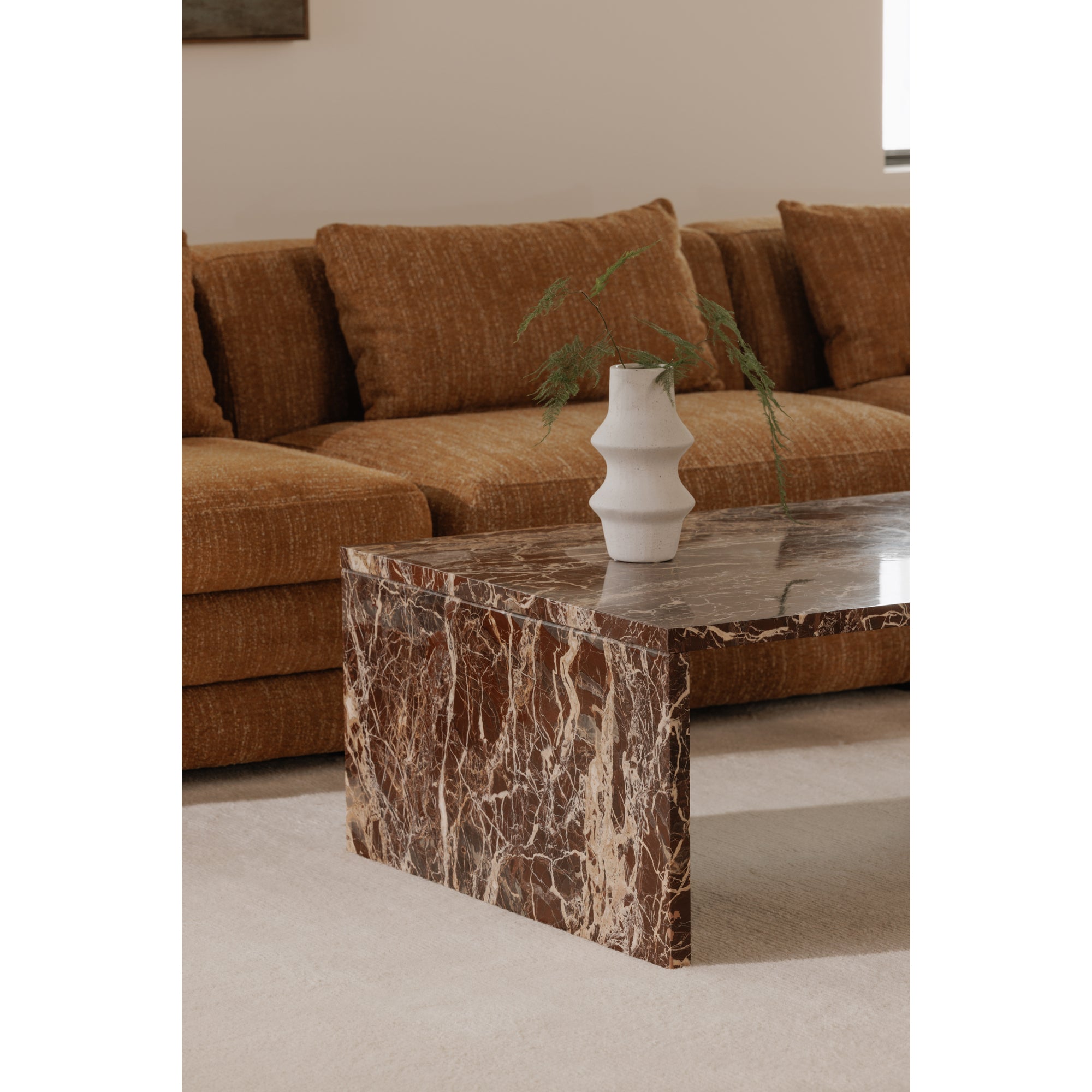 Moes Rosa Coffee Table Rosso Levanto Marble GZ-1182-06-0