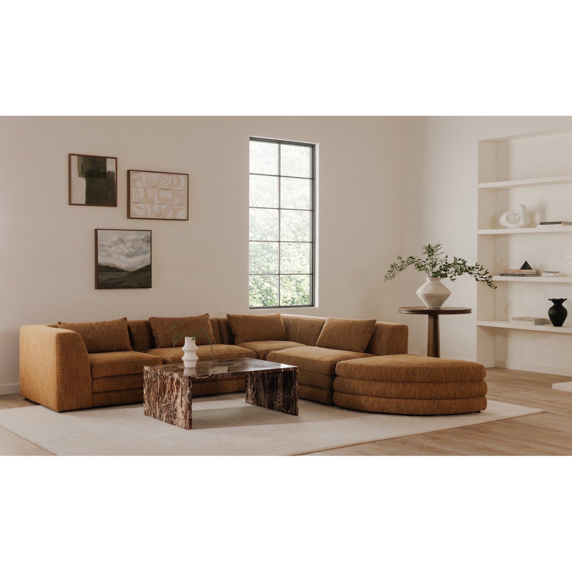Moes Rosa Coffee Table Rosso Levanto Marble GZ-1182-06-0