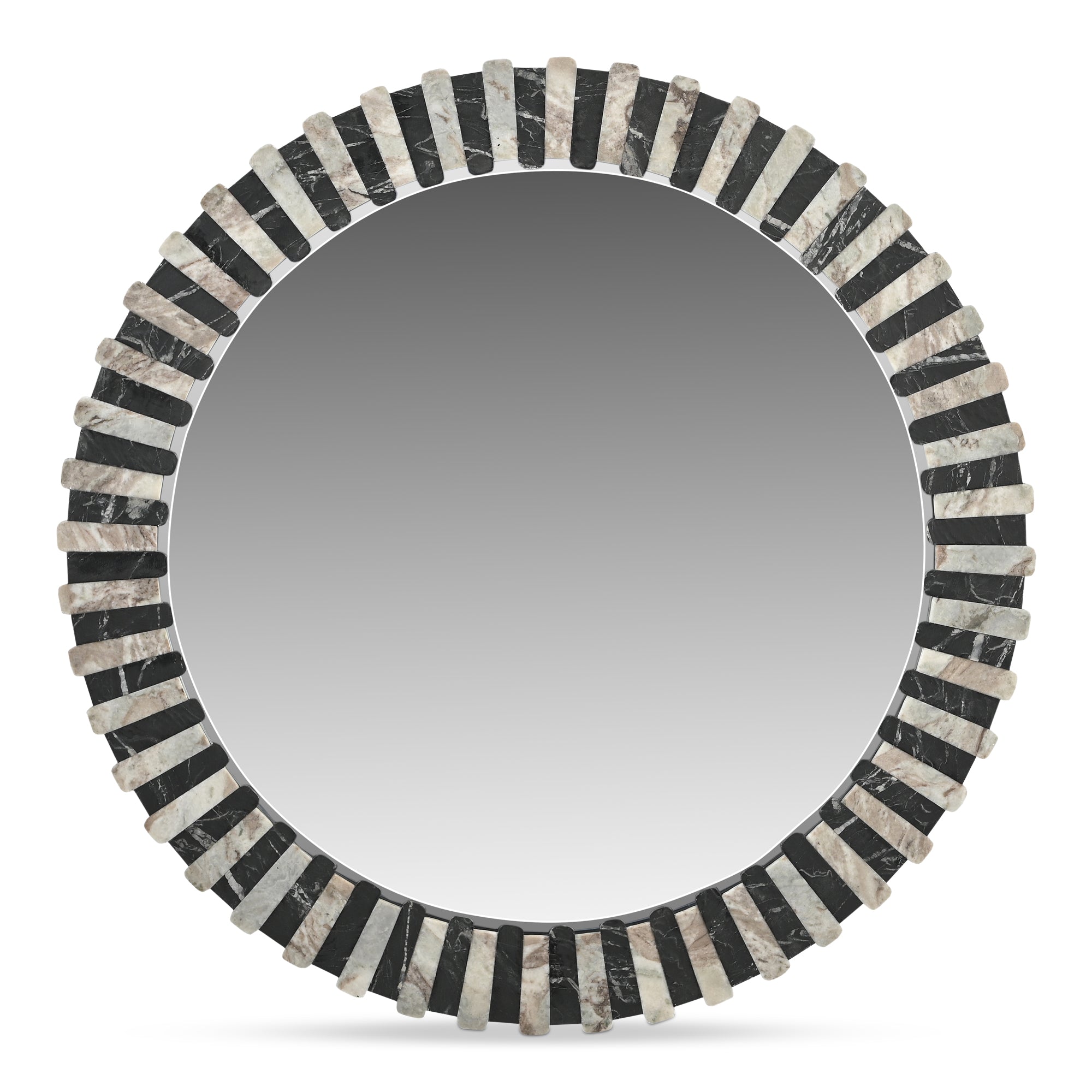 Moes Isolde Mirror Black and Beige Marble GZ-1183-37