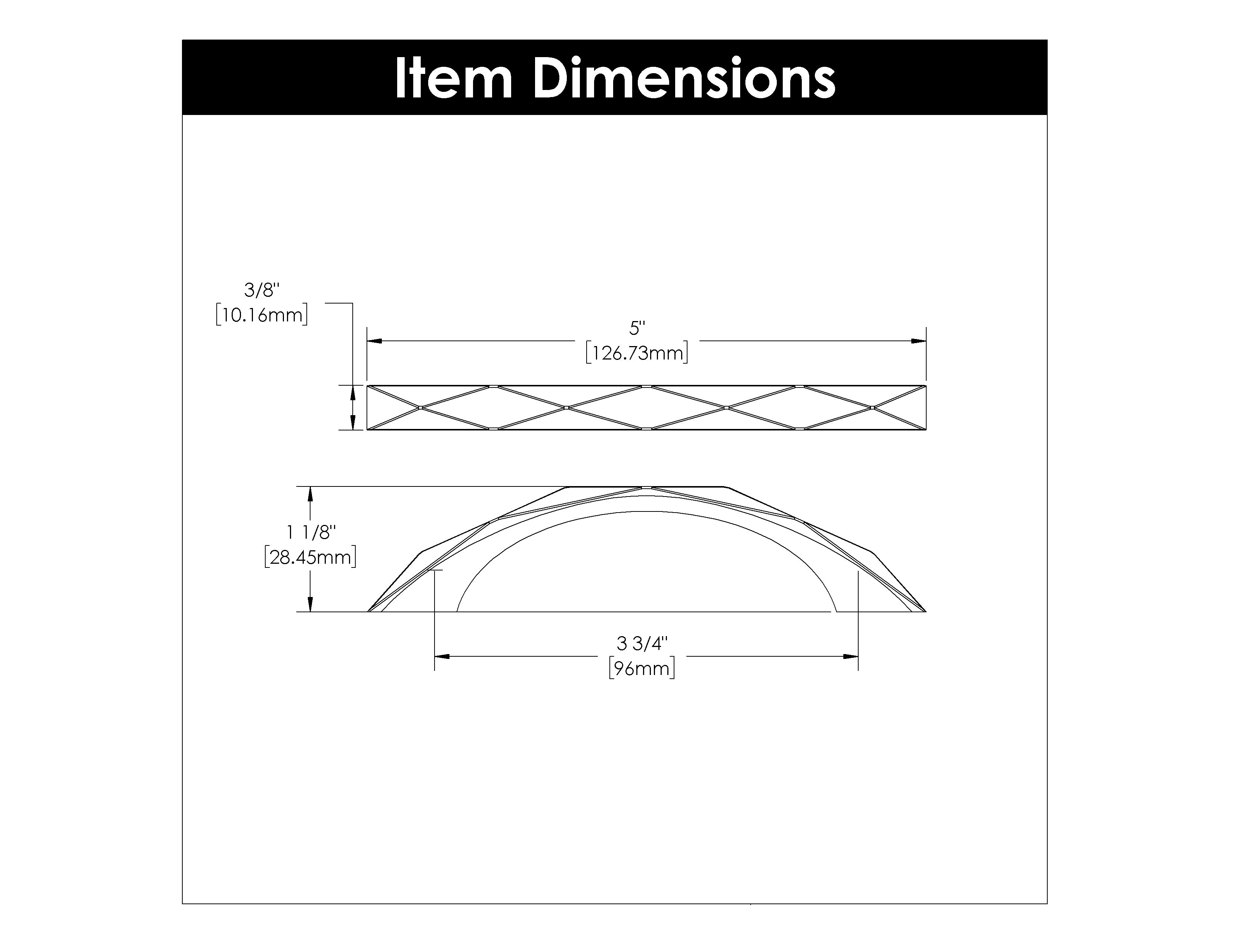 Hickory H077841, 3-3/4 Inch (96mm) Karat Pull