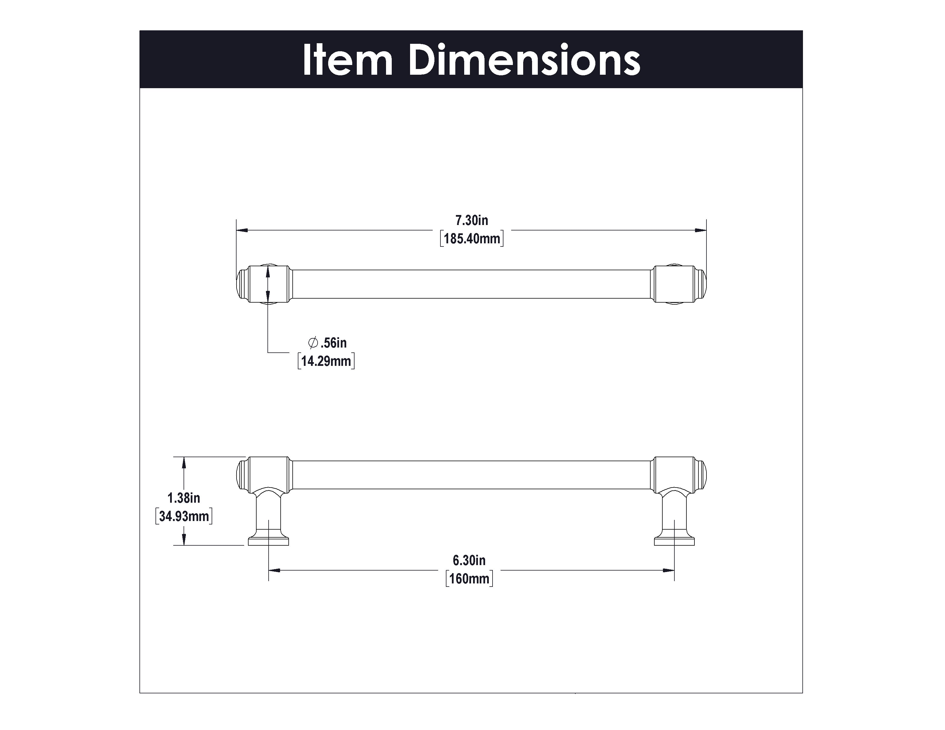 Hickory H077854, 6-5/16 Inch (160mm) Piper Pull