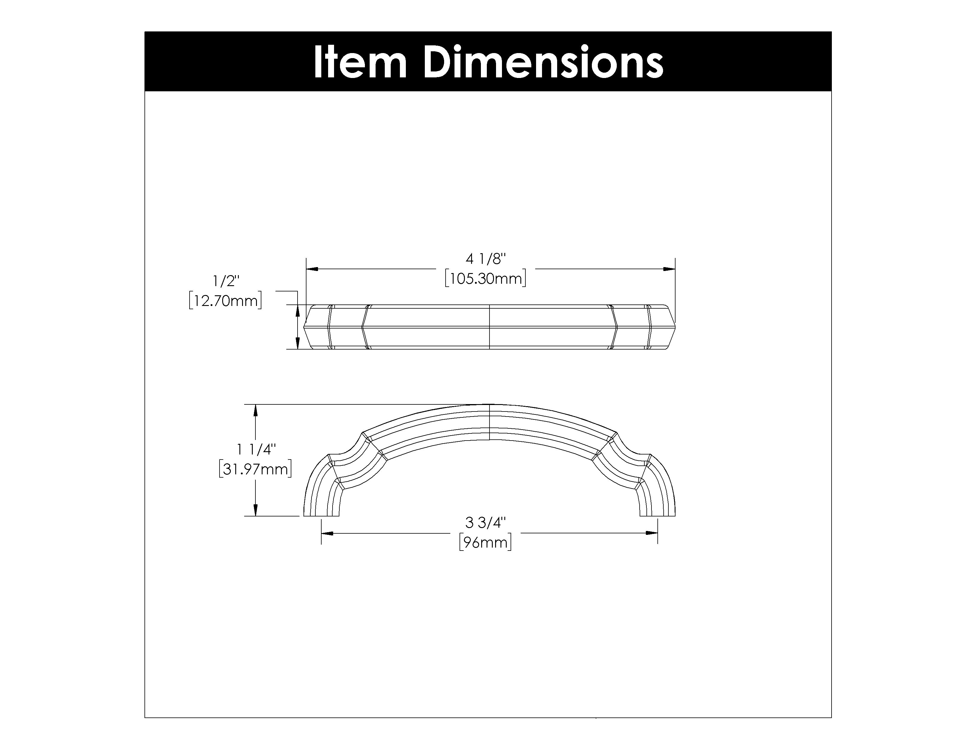 Hickory H077863, 3-3/4 Inch (96mm) Veranda Pull
