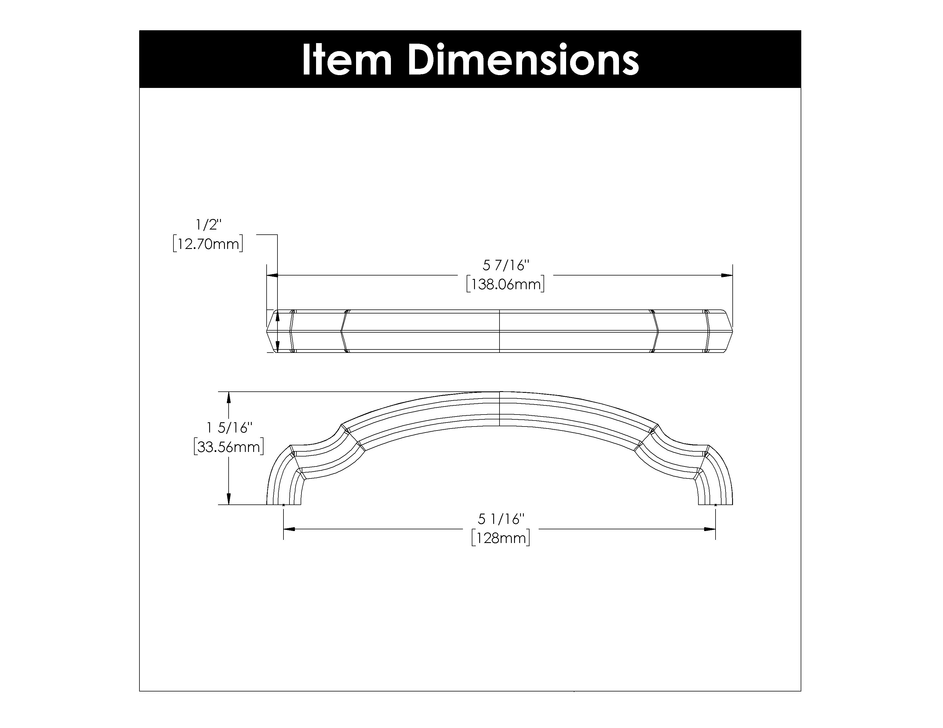 Hickory H077864, 5-1/16 Inch (128mm) Veranda Pull
