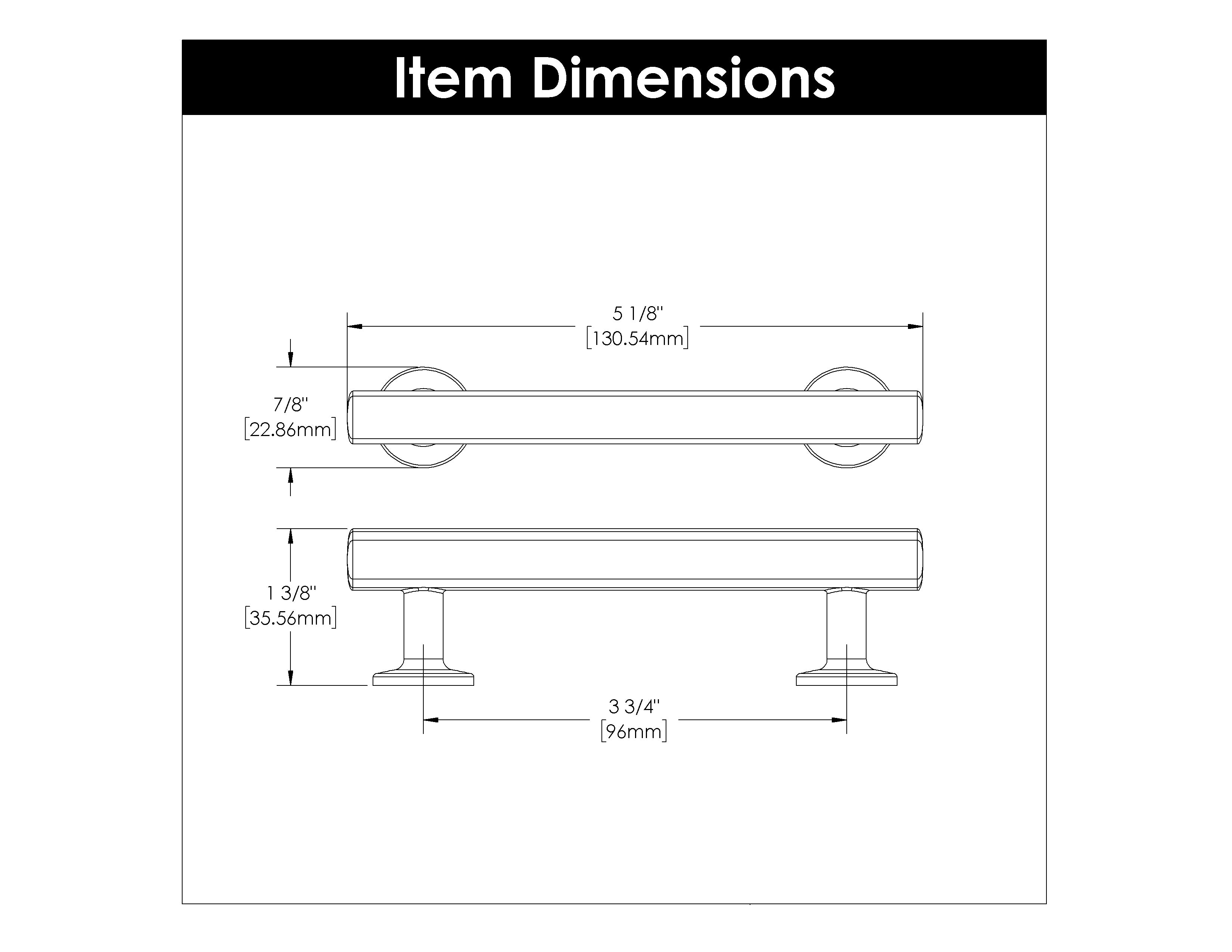 Hickory H077881, 3-3/4 Inch (96mm) Woodward Pull