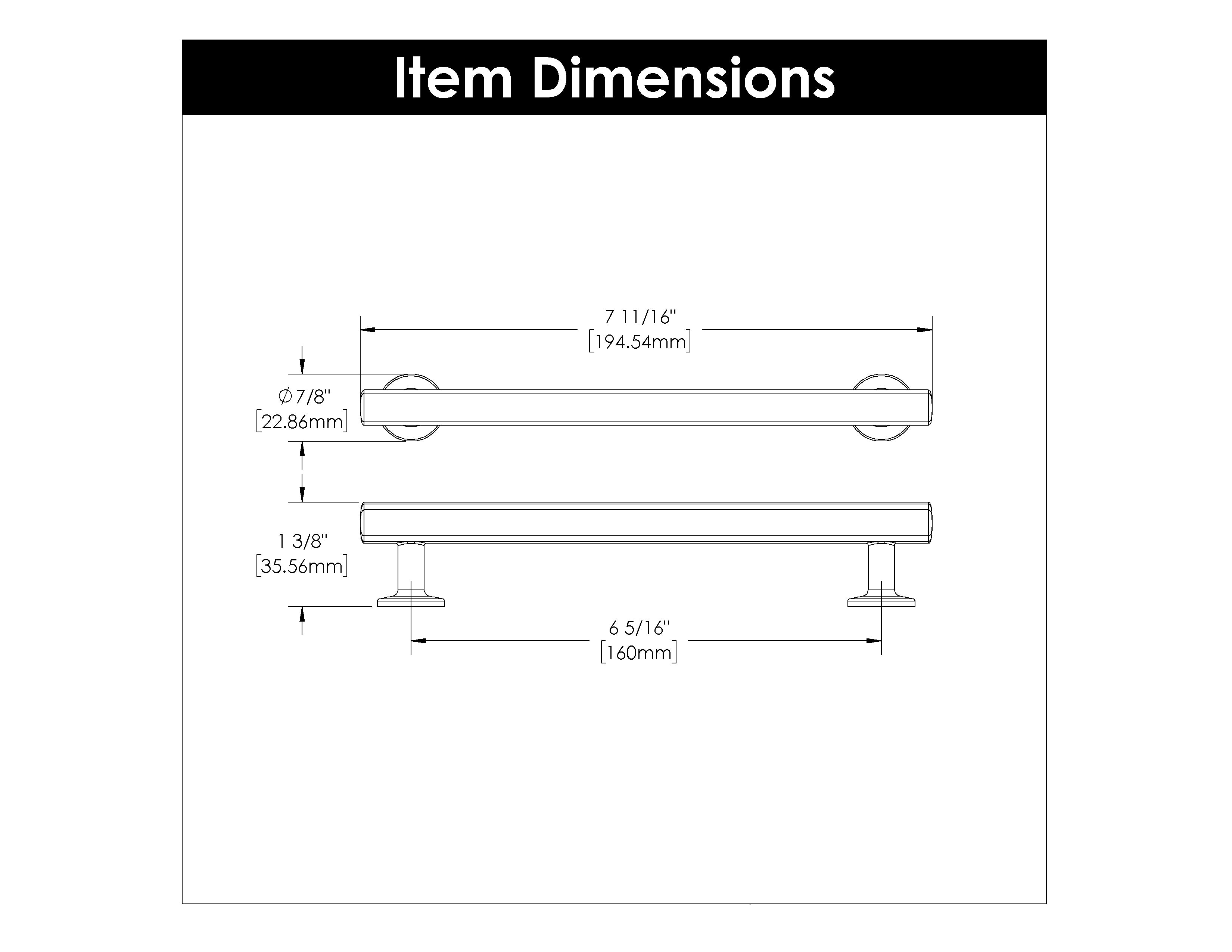 Hickory H077883, 6-5/16 Inch (160mm) Woodward Pull