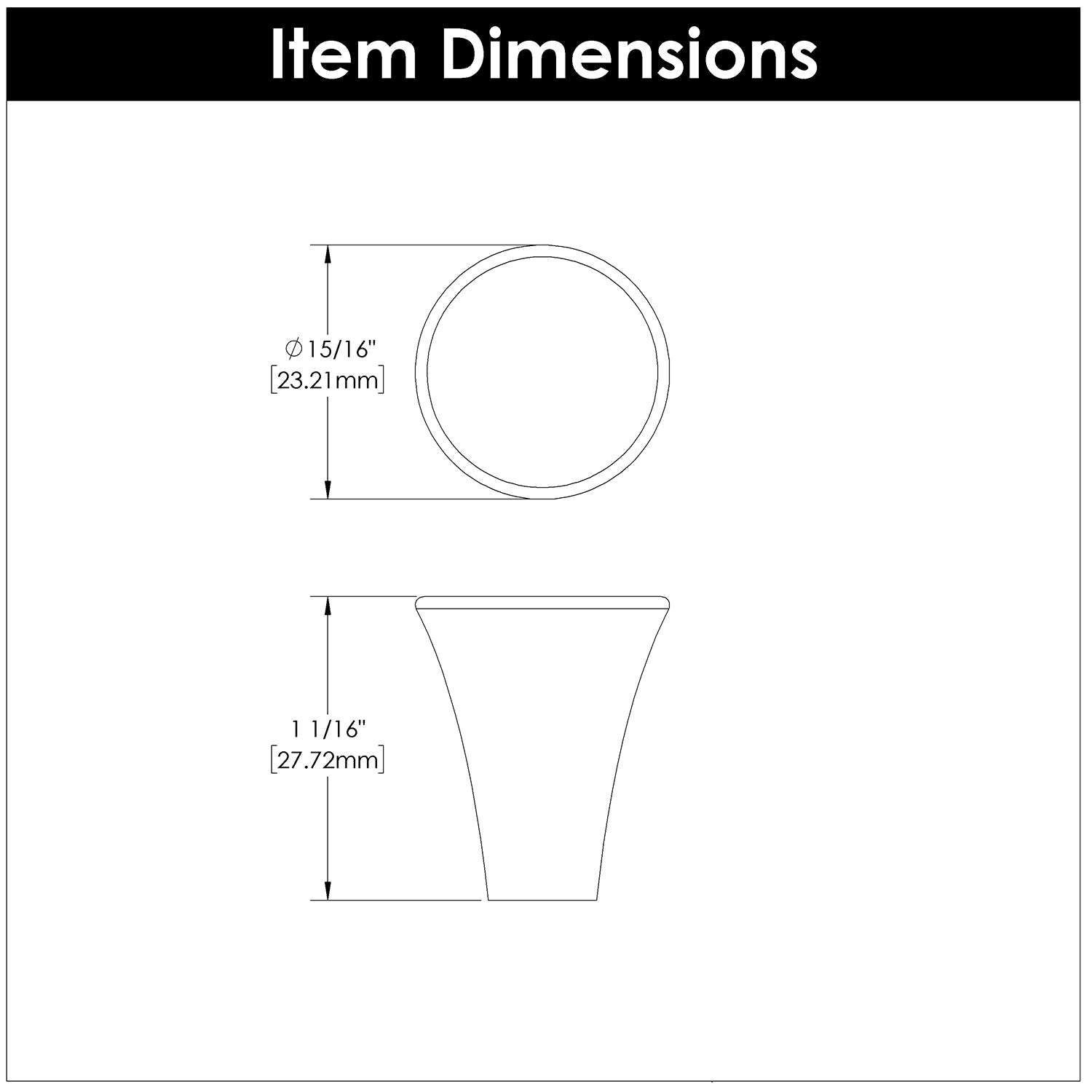 Hickory H078777, 15/16 Inch Diameter Maven Knob