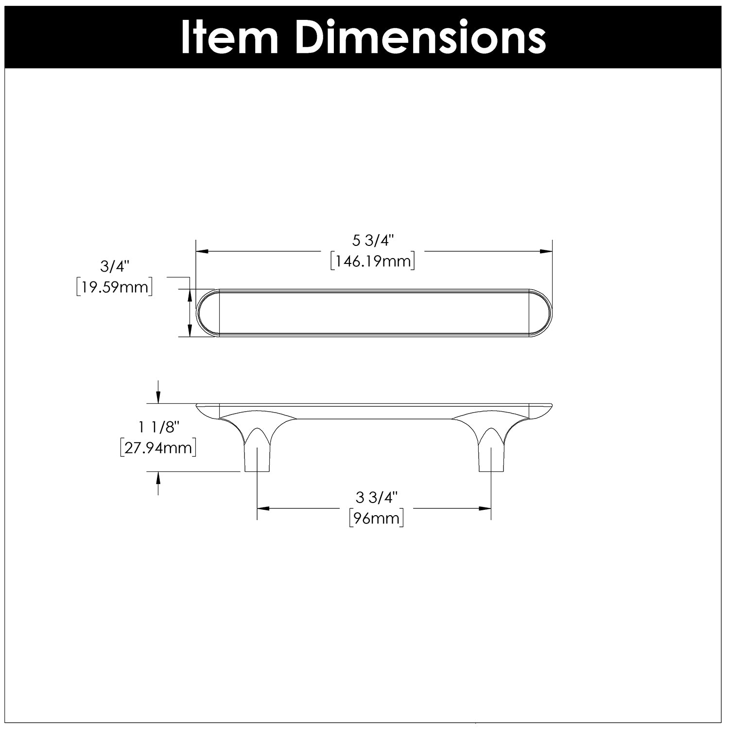 Hickory H078779, 3-3/4 Inch (96mm) Maven Pull