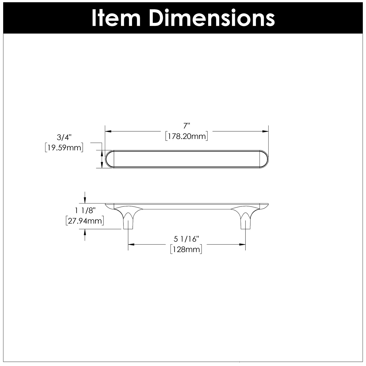 Hickory H078780, 5-1/16 Inch (128mm) Maven Pull