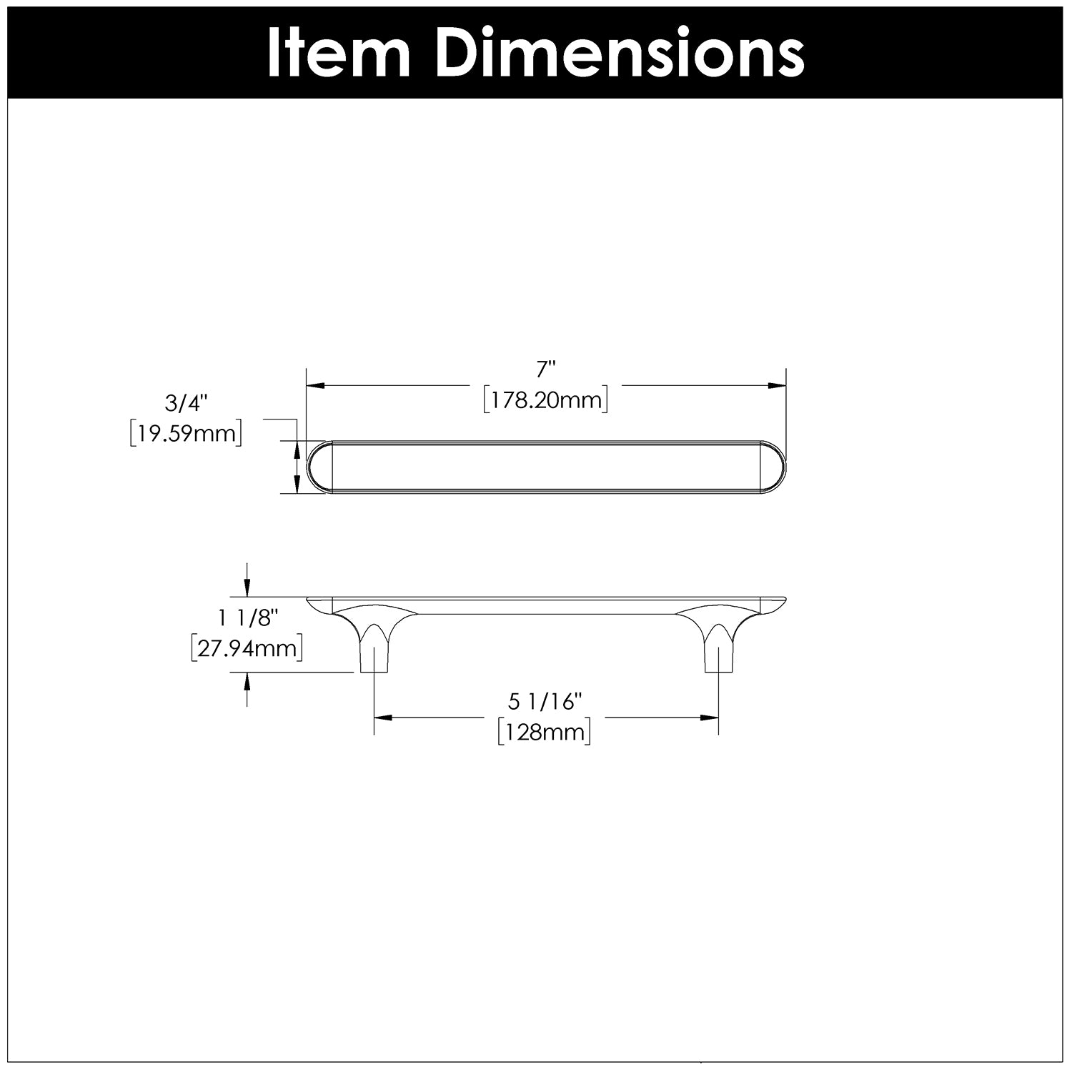 Hickory H078780, 5-1/16 Inch (128mm) Maven Pull