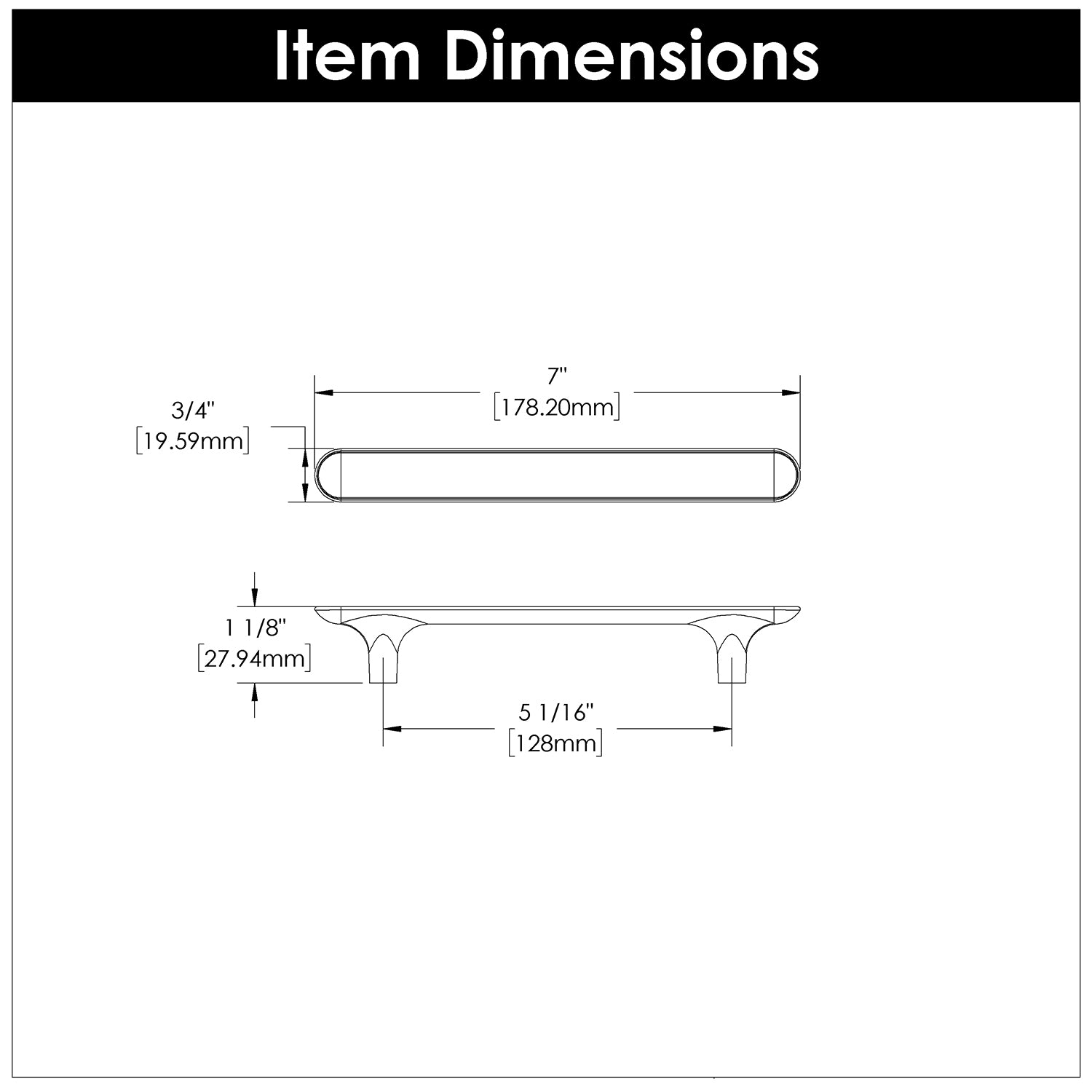 Hickory H078780, 5-1/16 Inch (128mm) Maven Pull