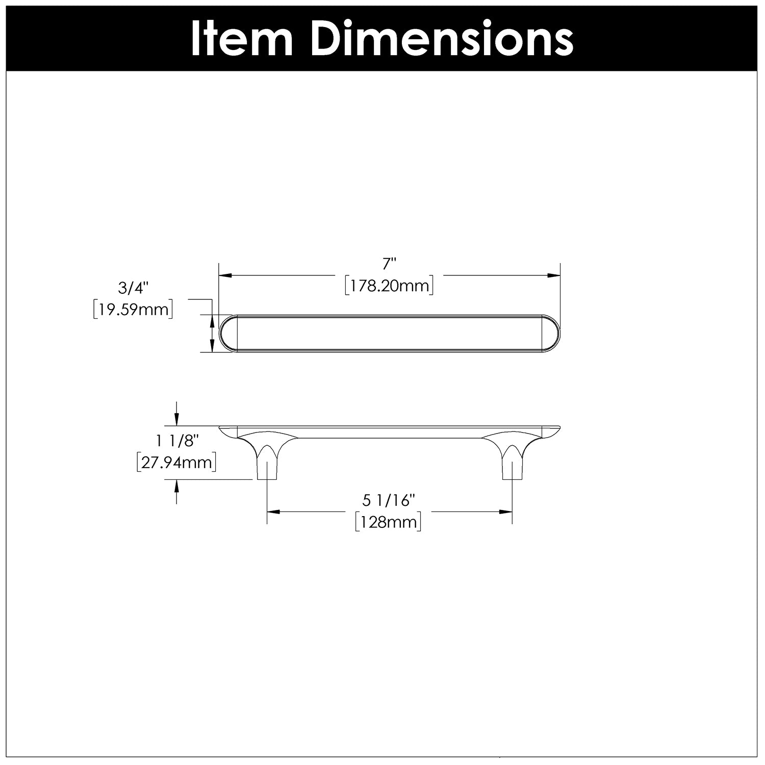 Hickory H078780, 5-1/16 Inch (128mm) Maven Pull