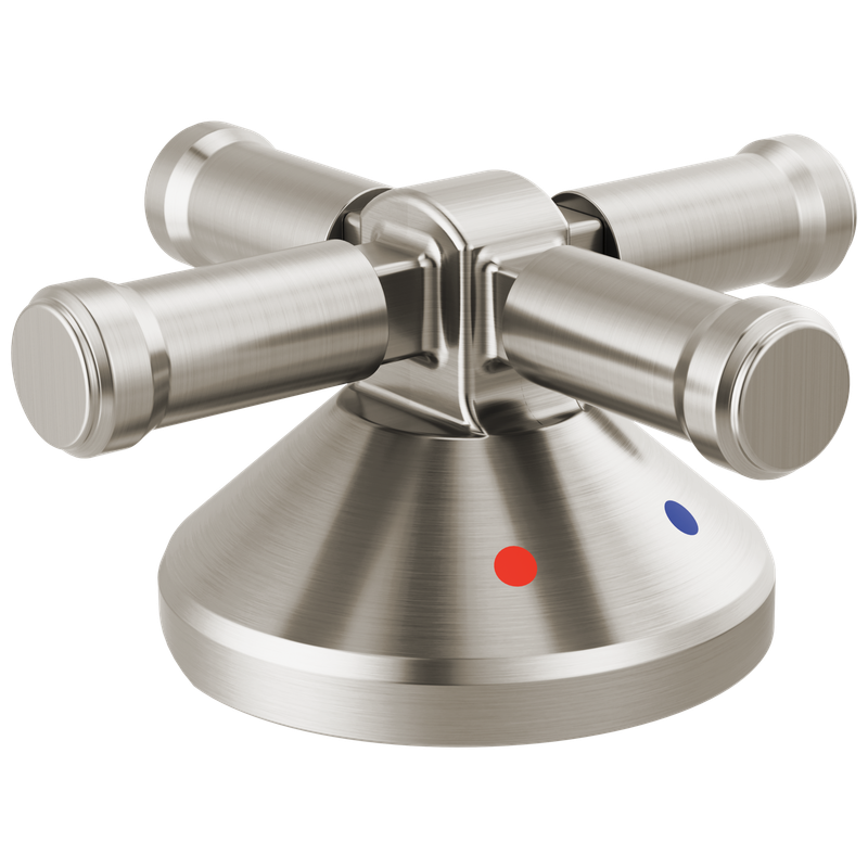 Delta Broderick® 3-Hole Roman Tub w/Hand Shower - Handle Kit-Cross