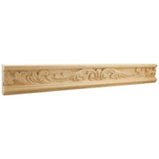1" D x 3" H Alder Acanthus Leaf Hand Carved Moulding