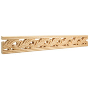 1" D x 3-1/8" H Alder Acanthus Leaf Hand Carved Moulding
