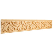 7/8" D x 4" H Alder Fleur-de-lis Hand Carved Moulding