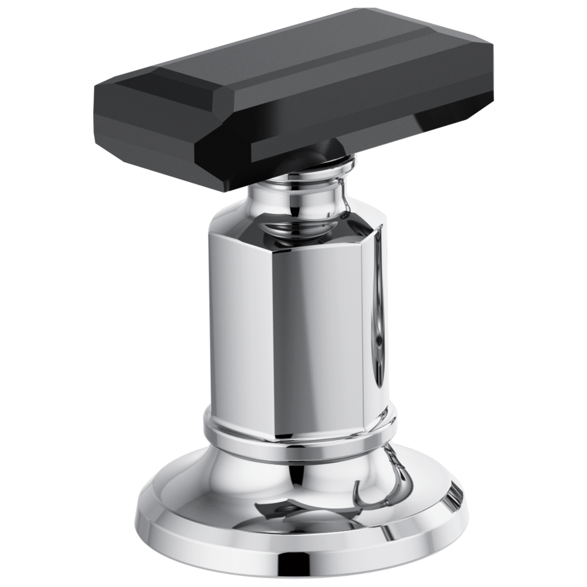 Brizo Invari® Widespread Lavatory Black Crystal Knob Handle Kit