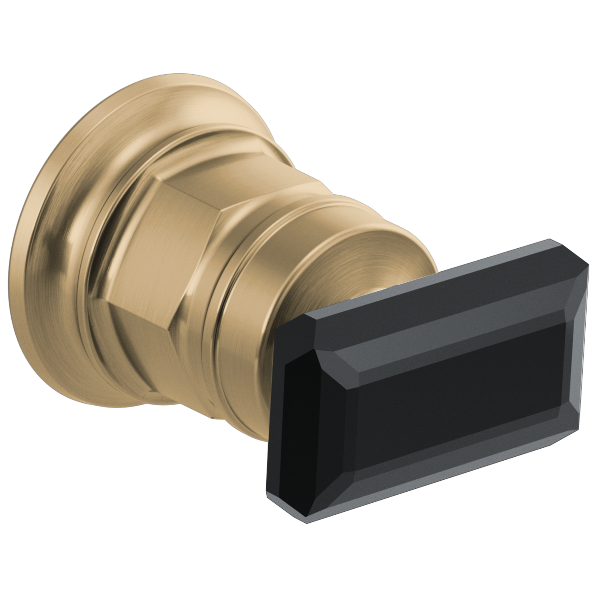 Brizo Invari® Wall Mount Lavatory Black Crystal Knob Handle Kit