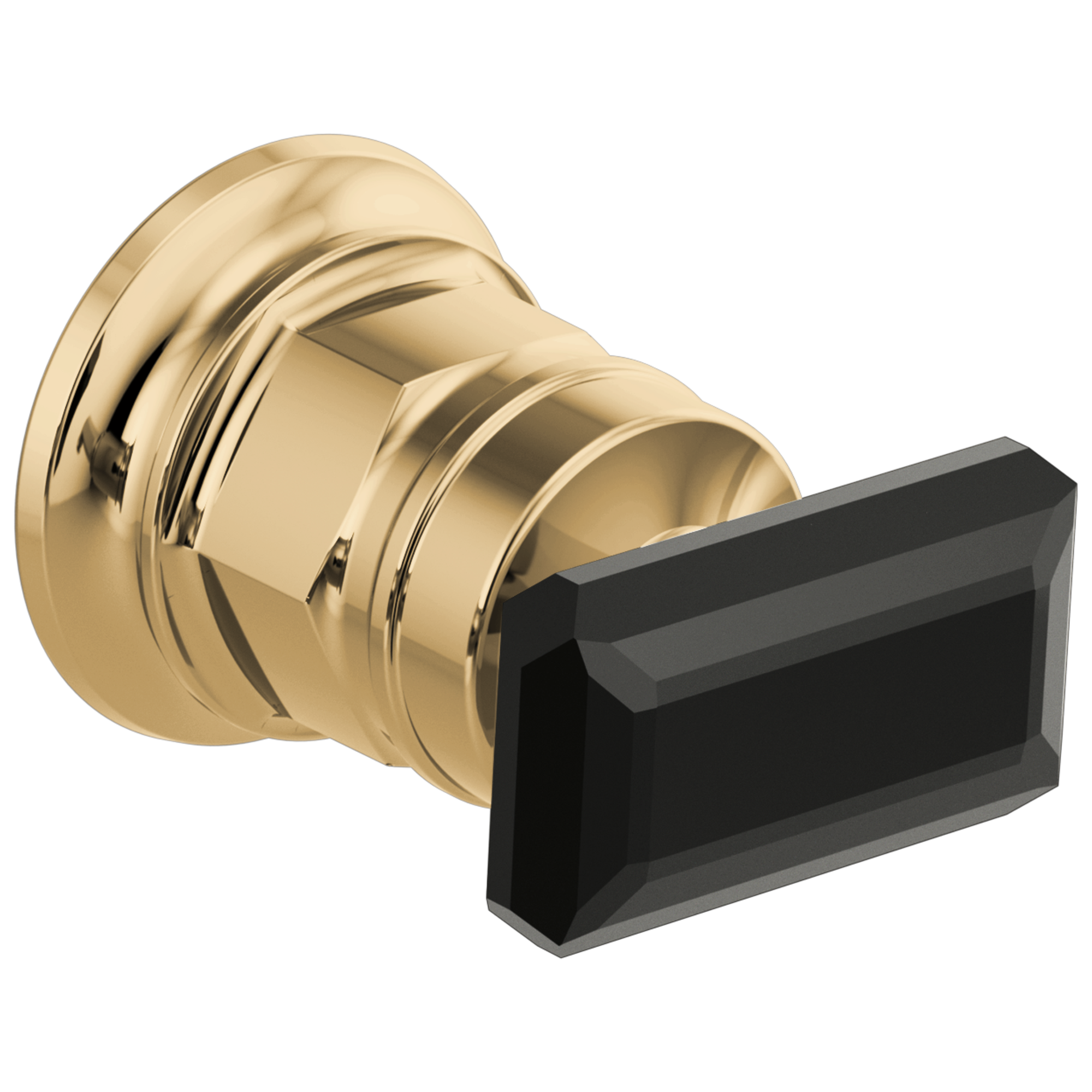 Brizo Invari® Wall Mount Lavatory Black Crystal Knob Handle Kit