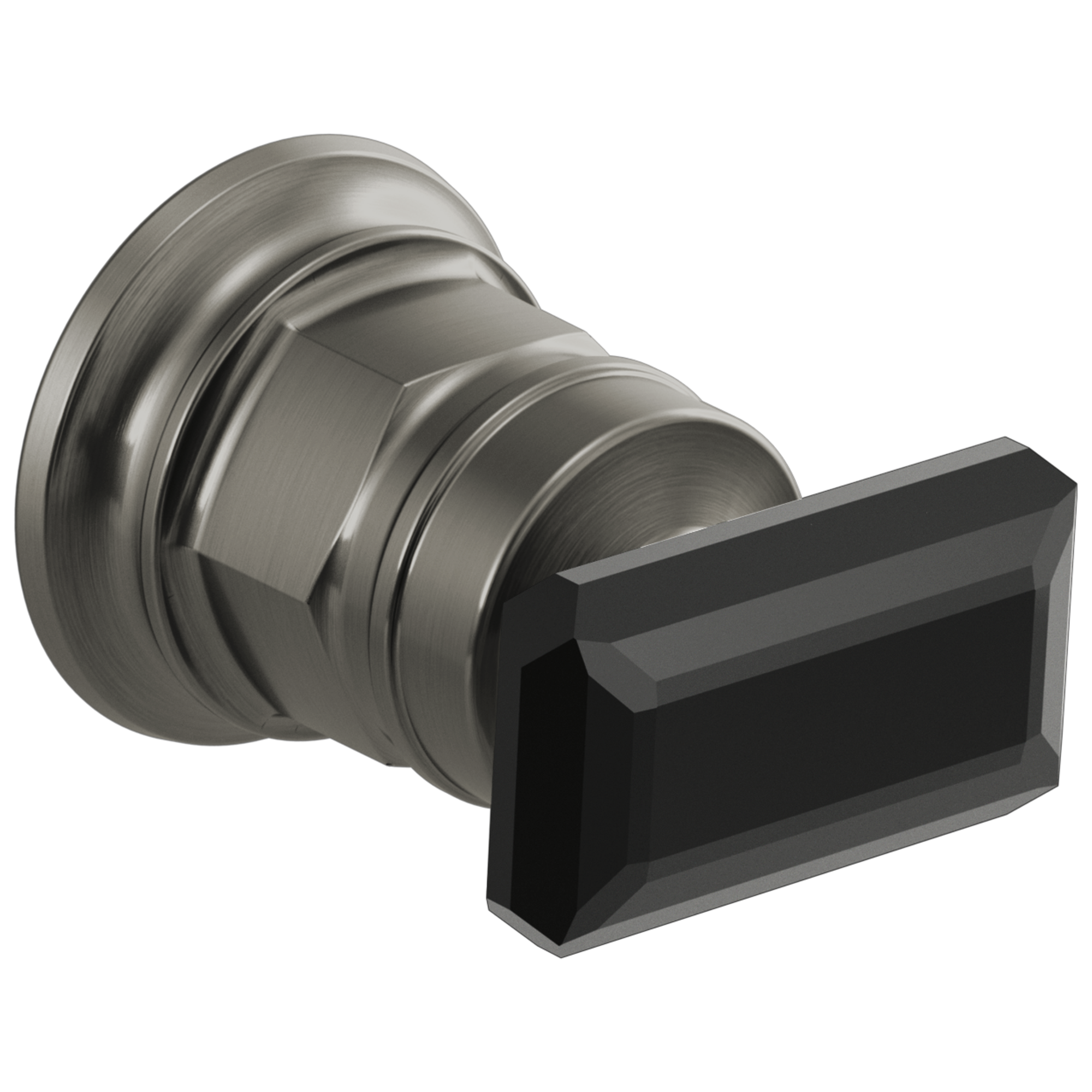 Brizo Invari® Wall Mount Lavatory Black Crystal Knob Handle Kit