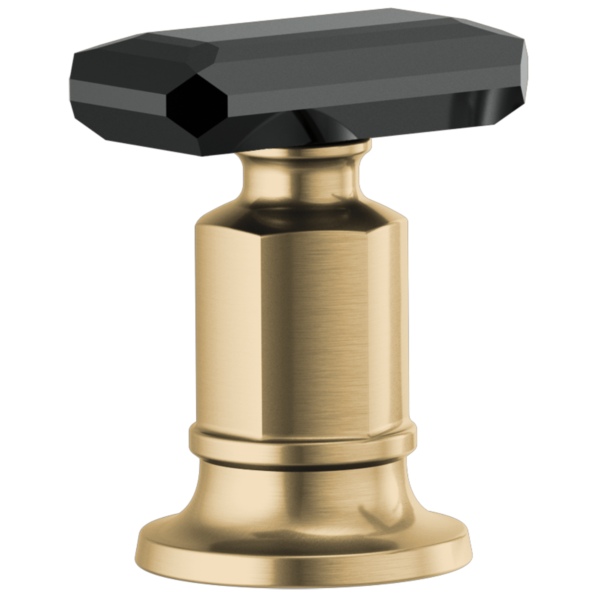 Brizo Invari® Roman Tub Faucet Black Crystal Knob Handle Kit