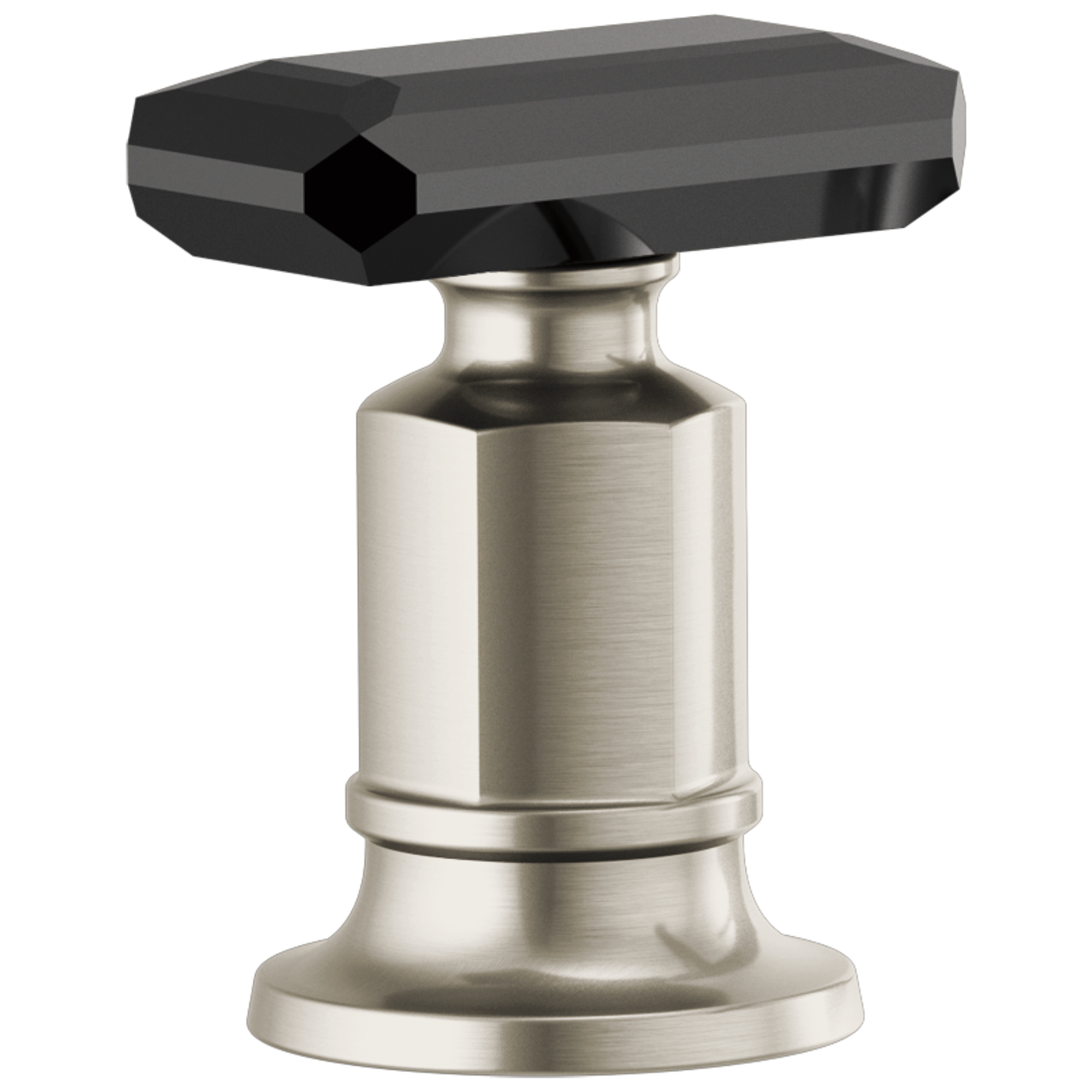 Brizo Invari® Roman Tub Faucet Black Crystal Knob Handle Kit