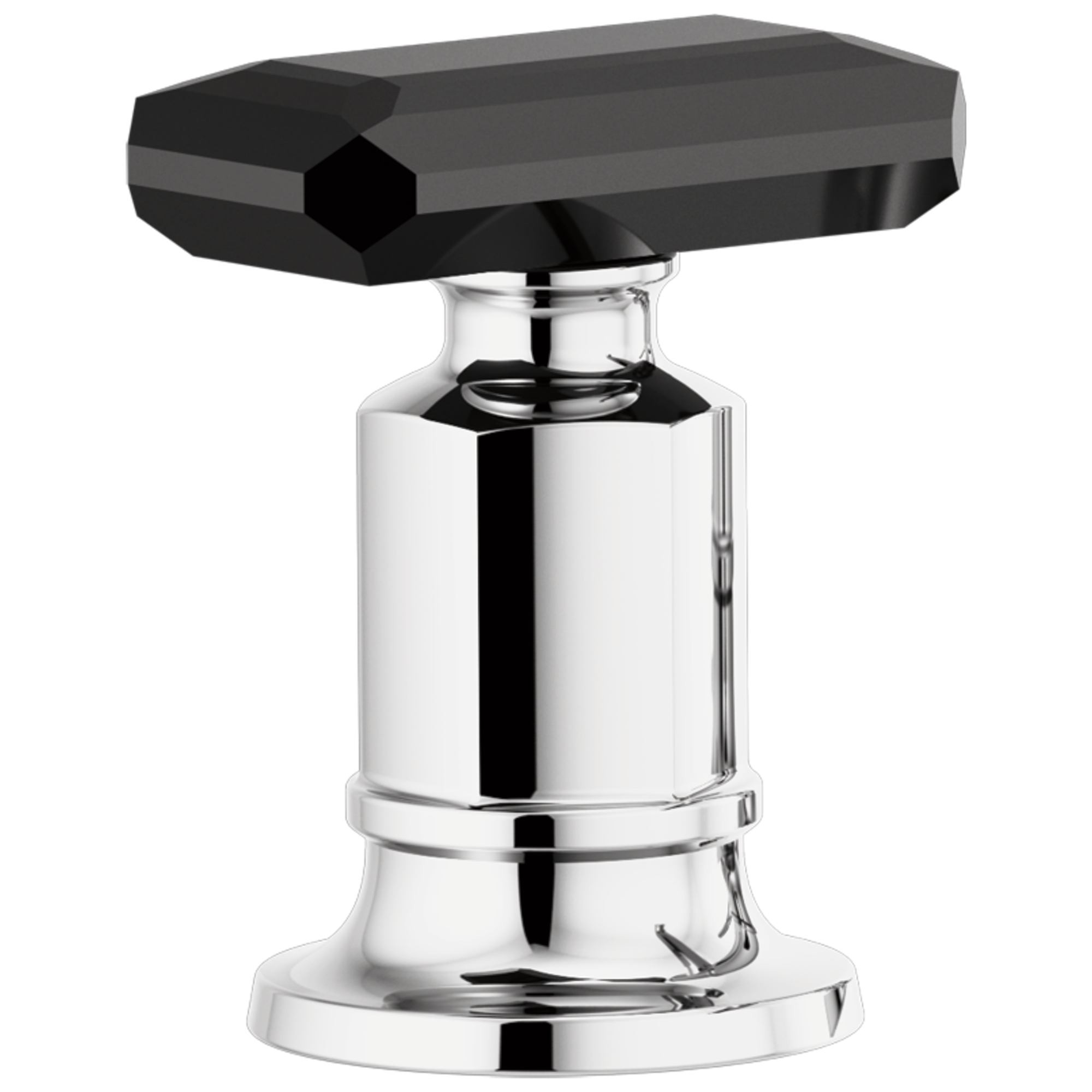 Brizo Invari® Roman Tub Faucet Black Crystal Knob Handle Kit