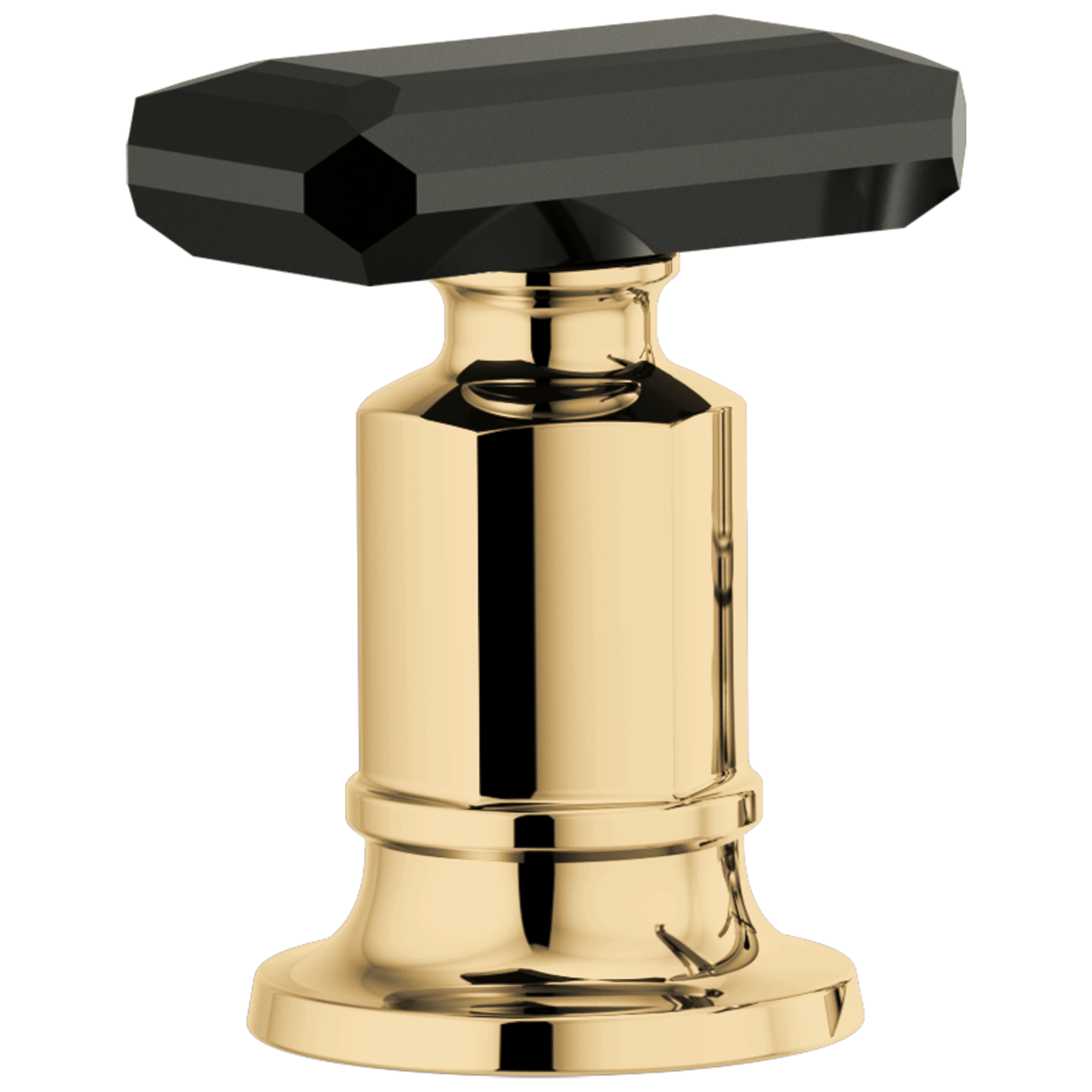 Brizo Invari® Roman Tub Faucet Black Crystal Knob Handle Kit