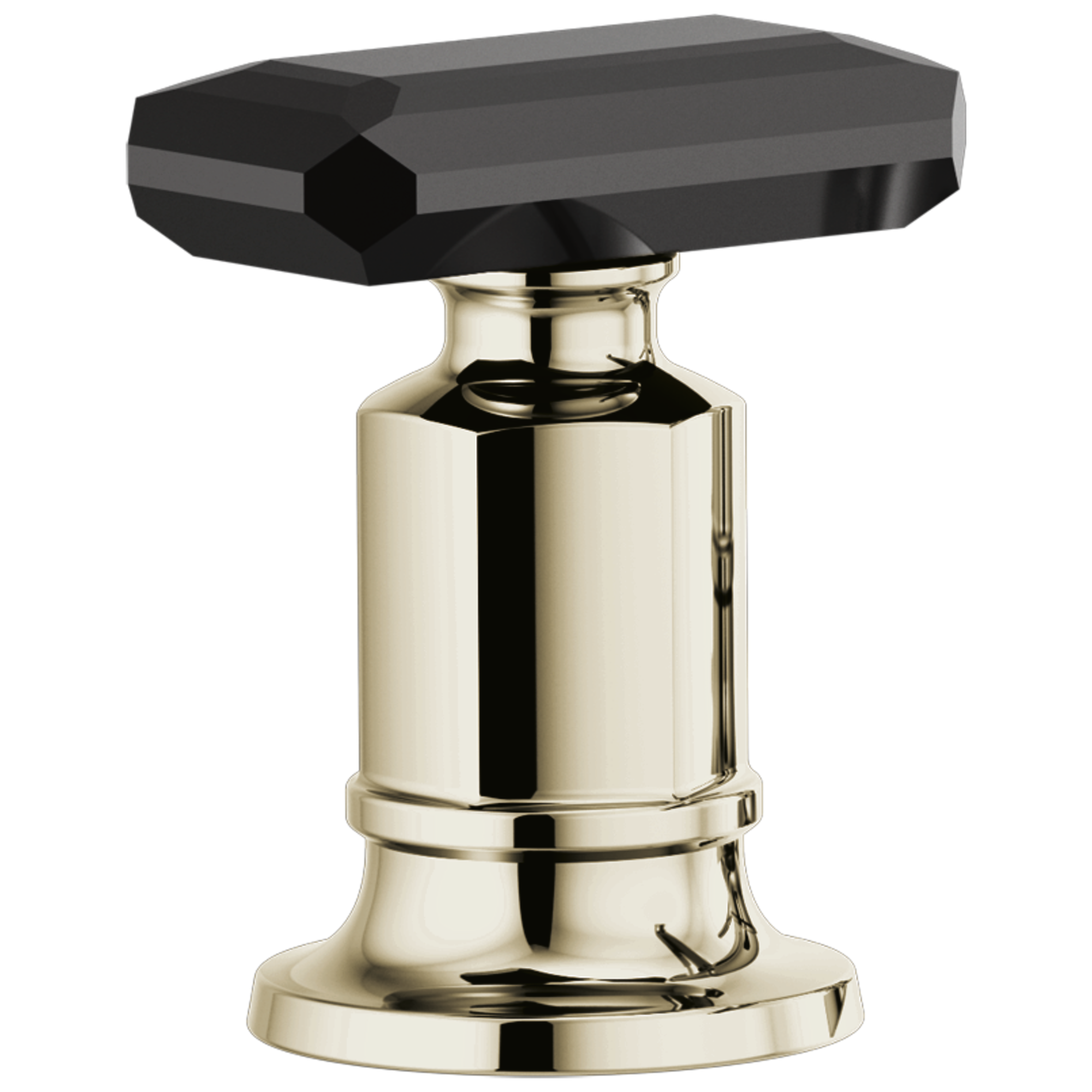Brizo Invari® Roman Tub Faucet Black Crystal Knob Handle Kit