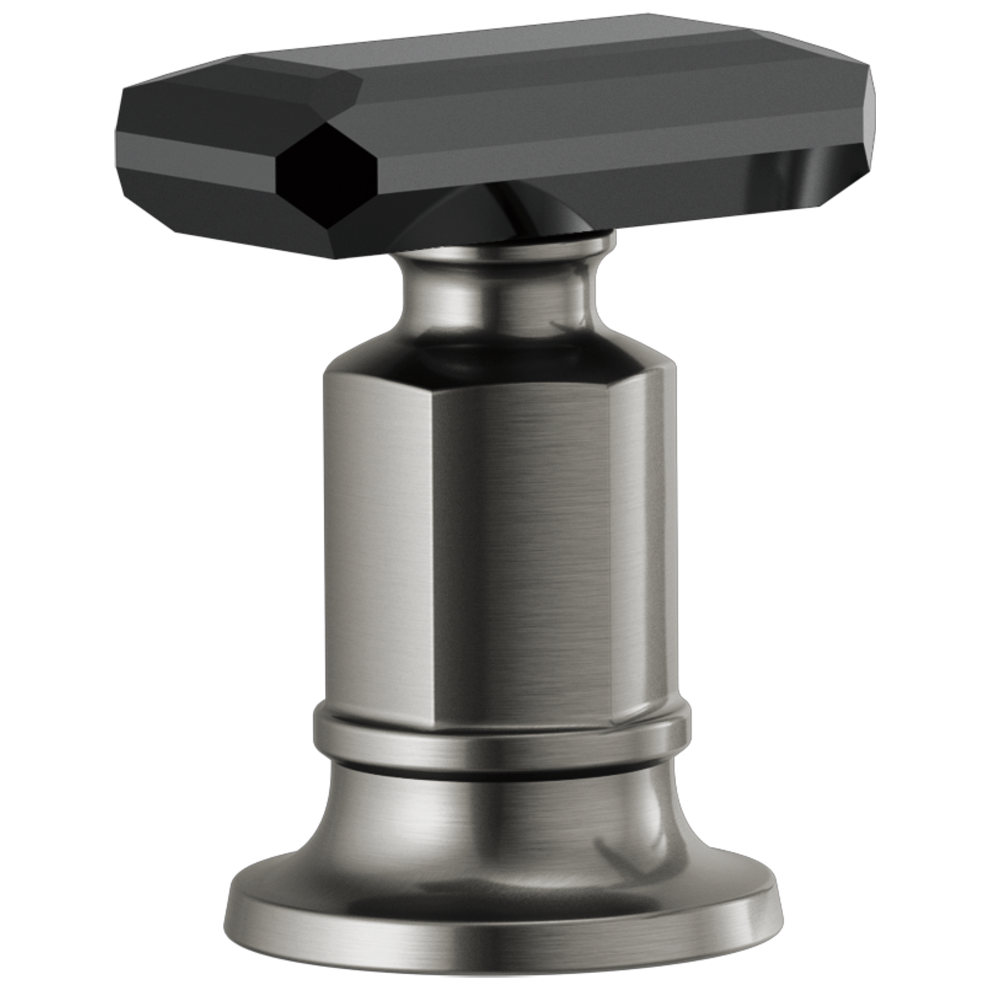 Brizo Invari® Roman Tub Faucet Black Crystal Knob Handle Kit