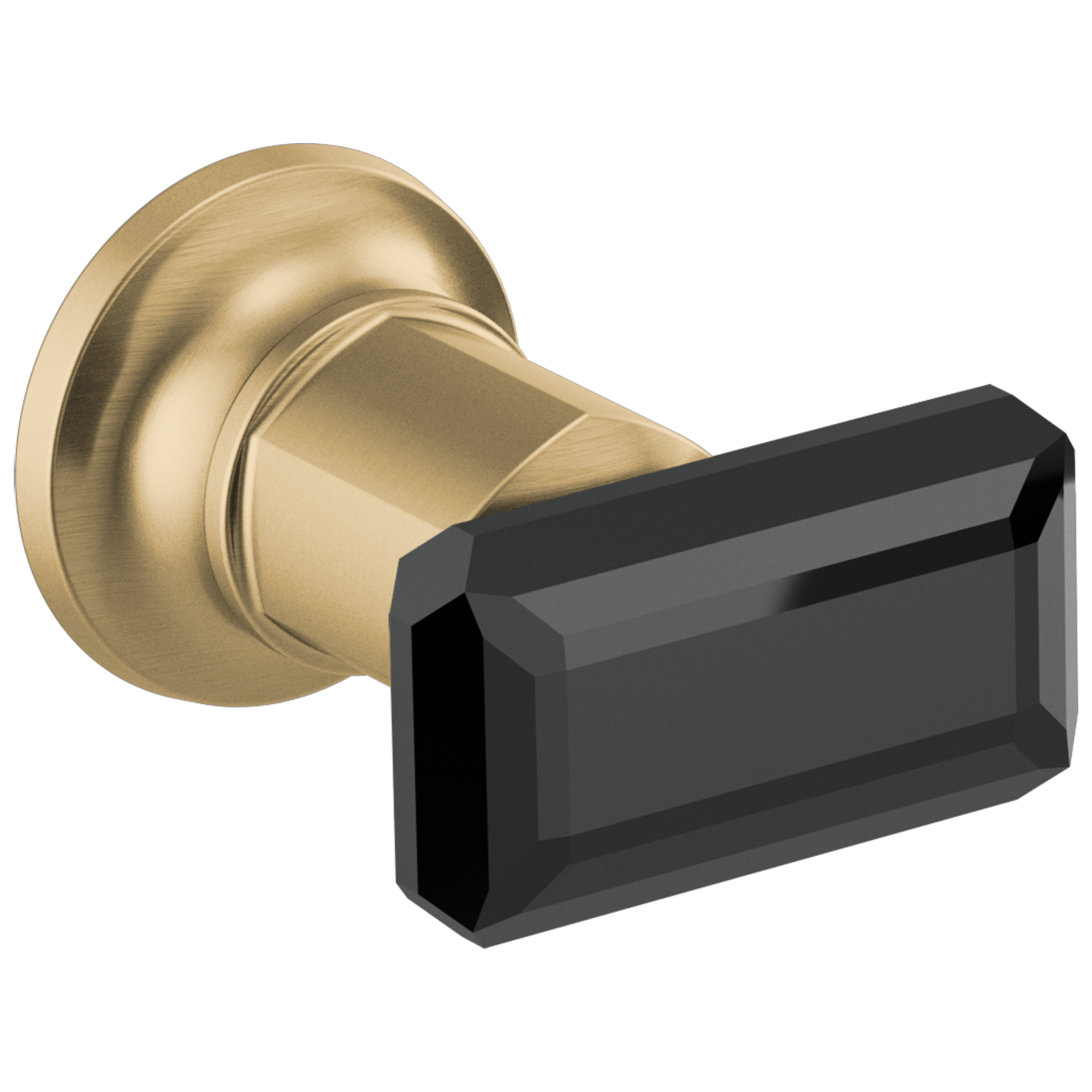 Brizo Invari® Two-Handle Wall Mount Tub Filler Black Crystal Knob Handle Kit