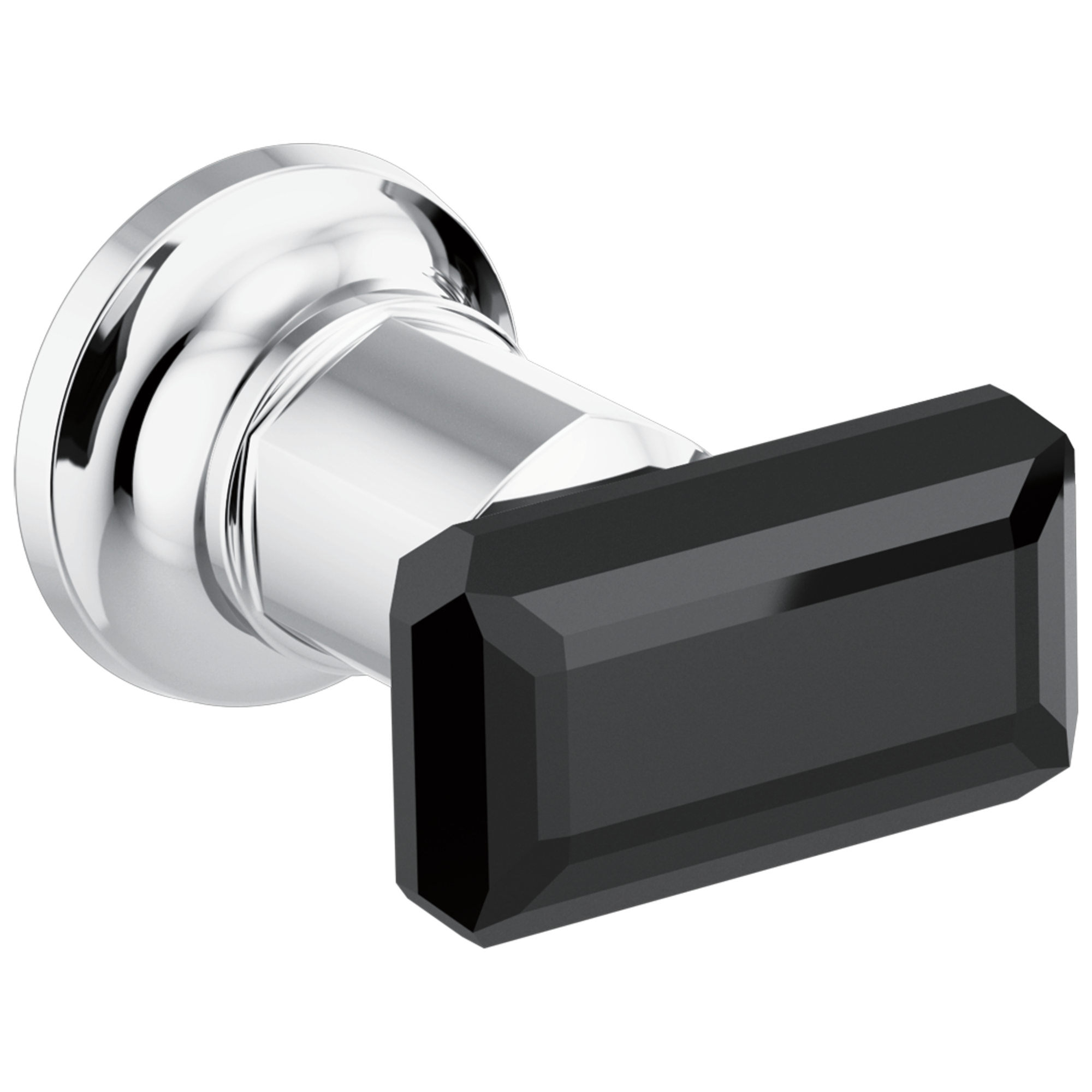 Brizo Invari® Two-Handle Wall Mount Tub Filler Black Crystal Knob Handle Kit