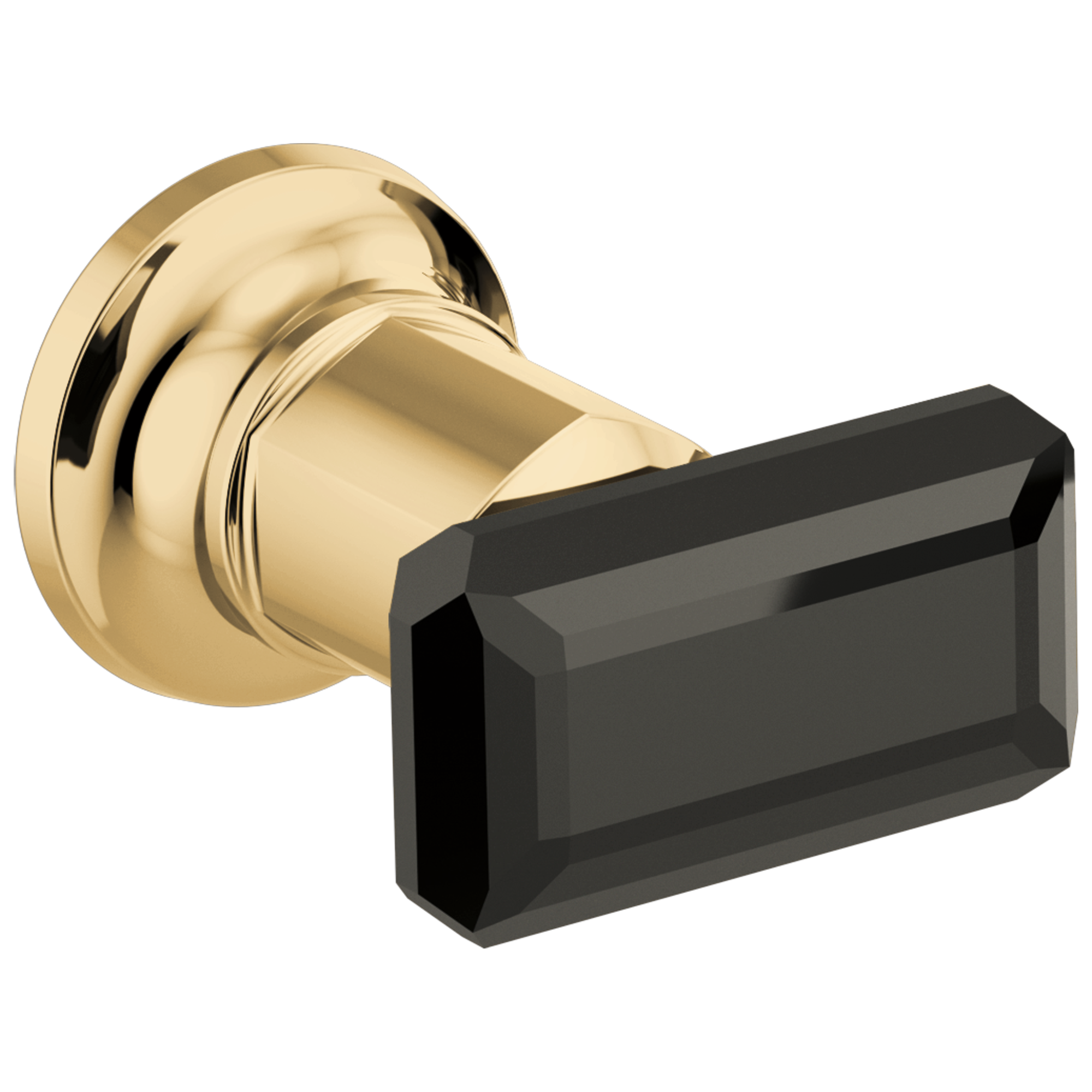 Brizo Invari® Two-Handle Wall Mount Tub Filler Black Crystal Knob Handle Kit