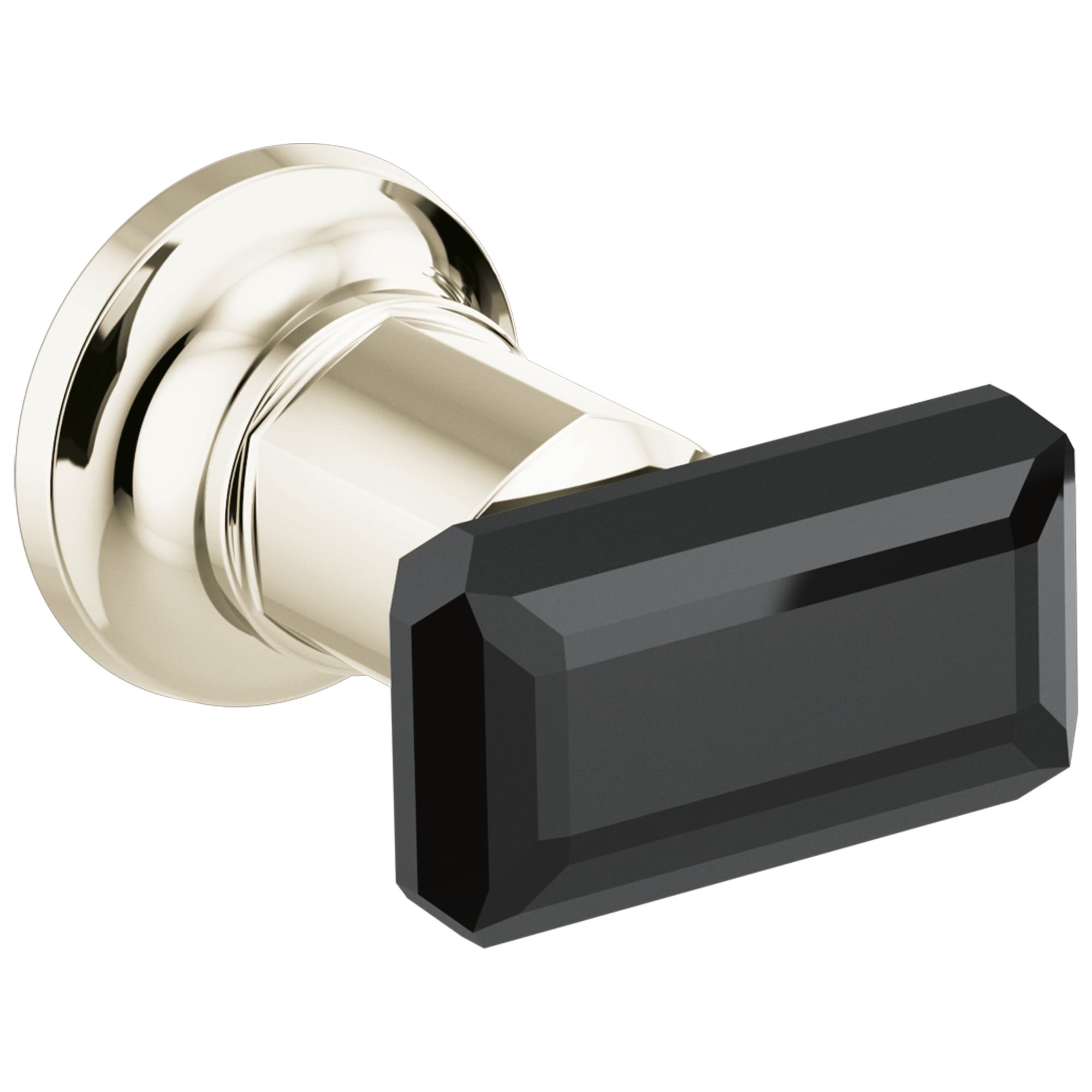 Brizo Invari® Two-Handle Wall Mount Tub Filler Black Crystal Knob Handle Kit