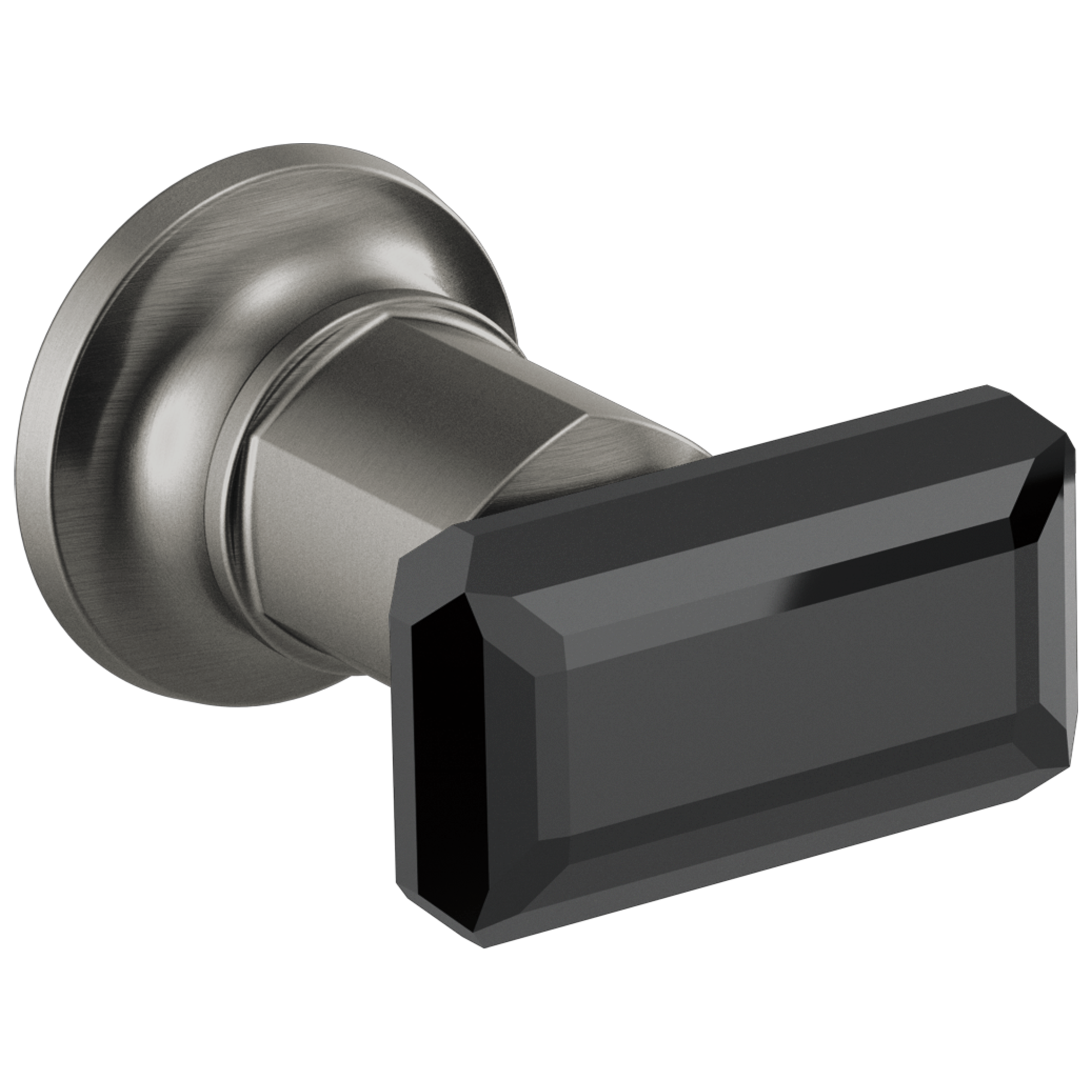 Brizo Invari® Two-Handle Wall Mount Tub Filler Black Crystal Knob Handle Kit