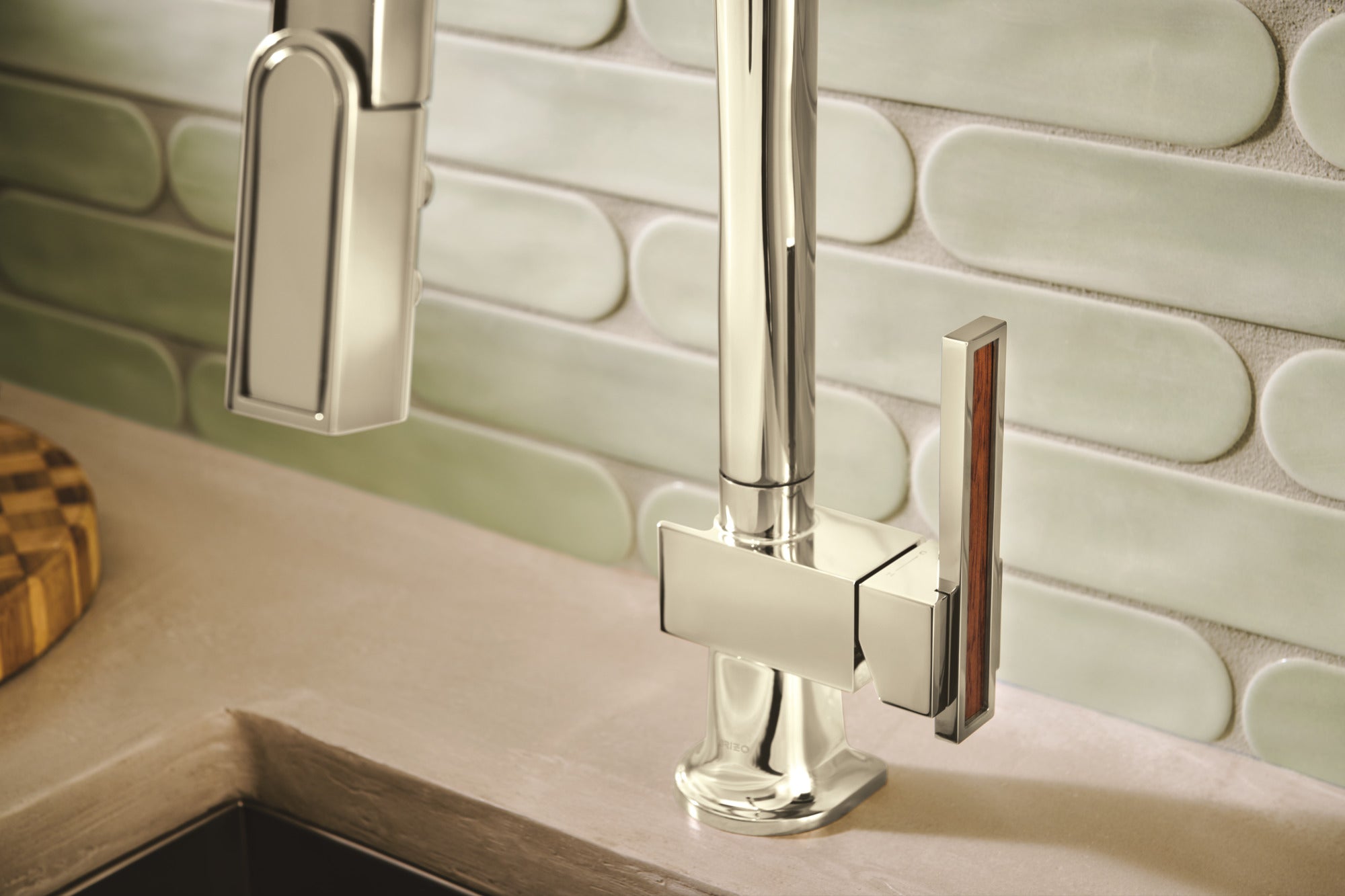 Brizo Frank Lloyd Wright® Pull-Down Kitchen Faucet Lever with Wood Inlay Handle Kit?