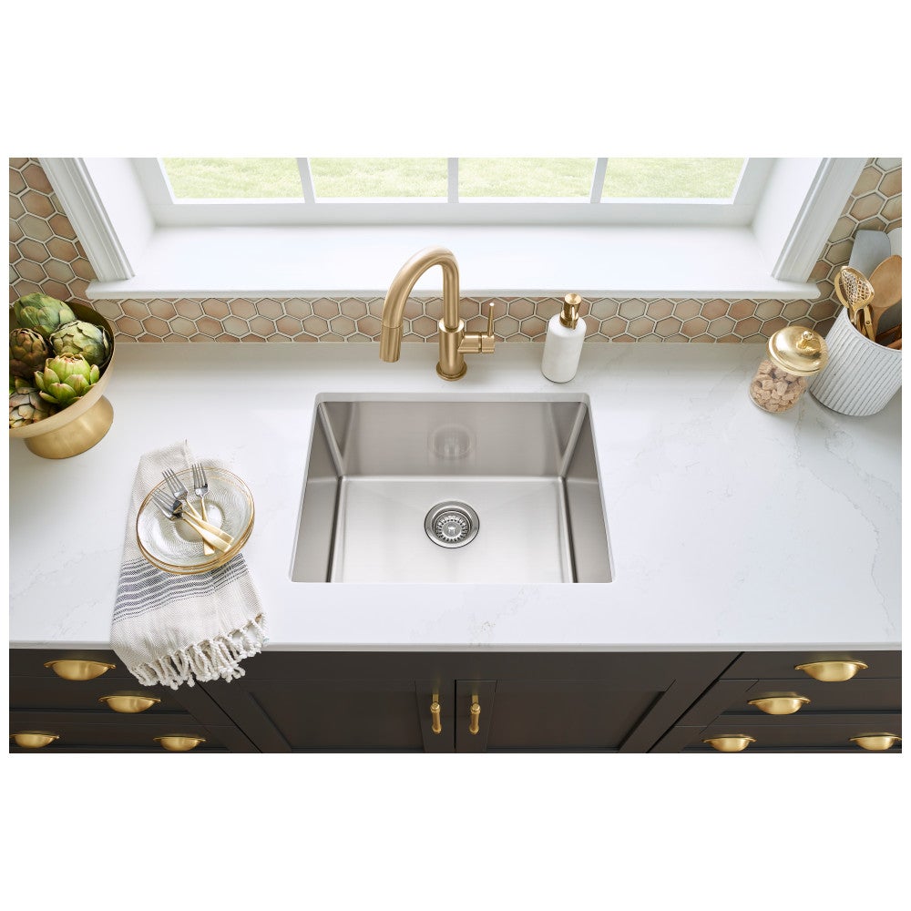 23" L x 18" W x 10" D Undermount 16 Gauge Handmade Stainless Steel Single Bowl Sink