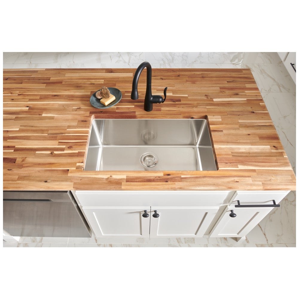 32" L x 19" W x 10" D Undermount 16 Gauge Stainless Steel Single Bowl Sink
