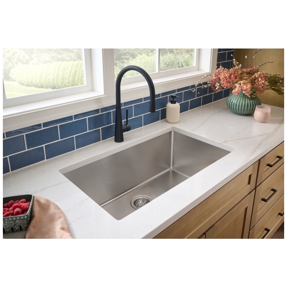 32" L x 19" W x 10" D Undermount 16 Gauge Stainless Steel Single Bowl Sink
