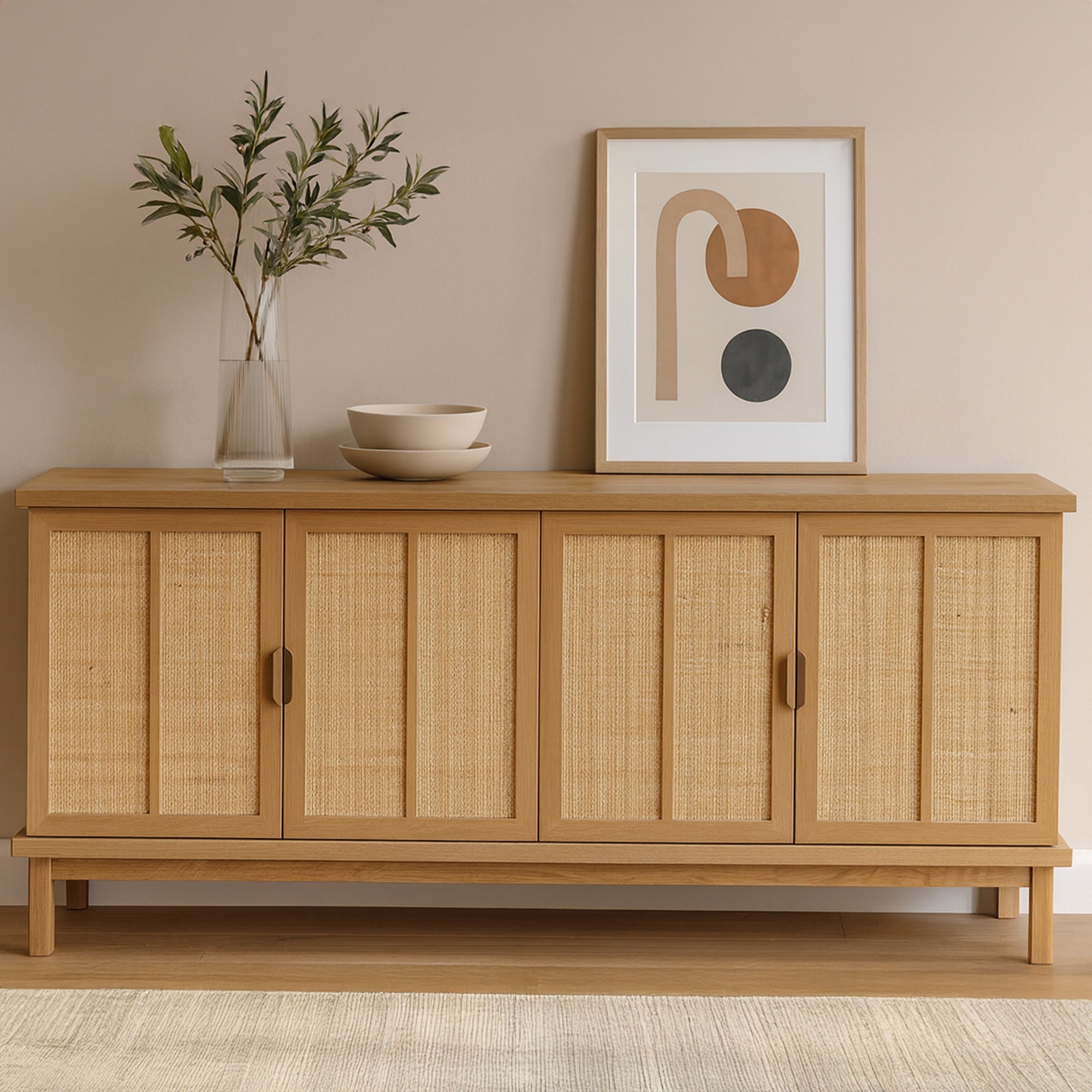 Moes Seymour Sideboard Natural HN-1000-24
